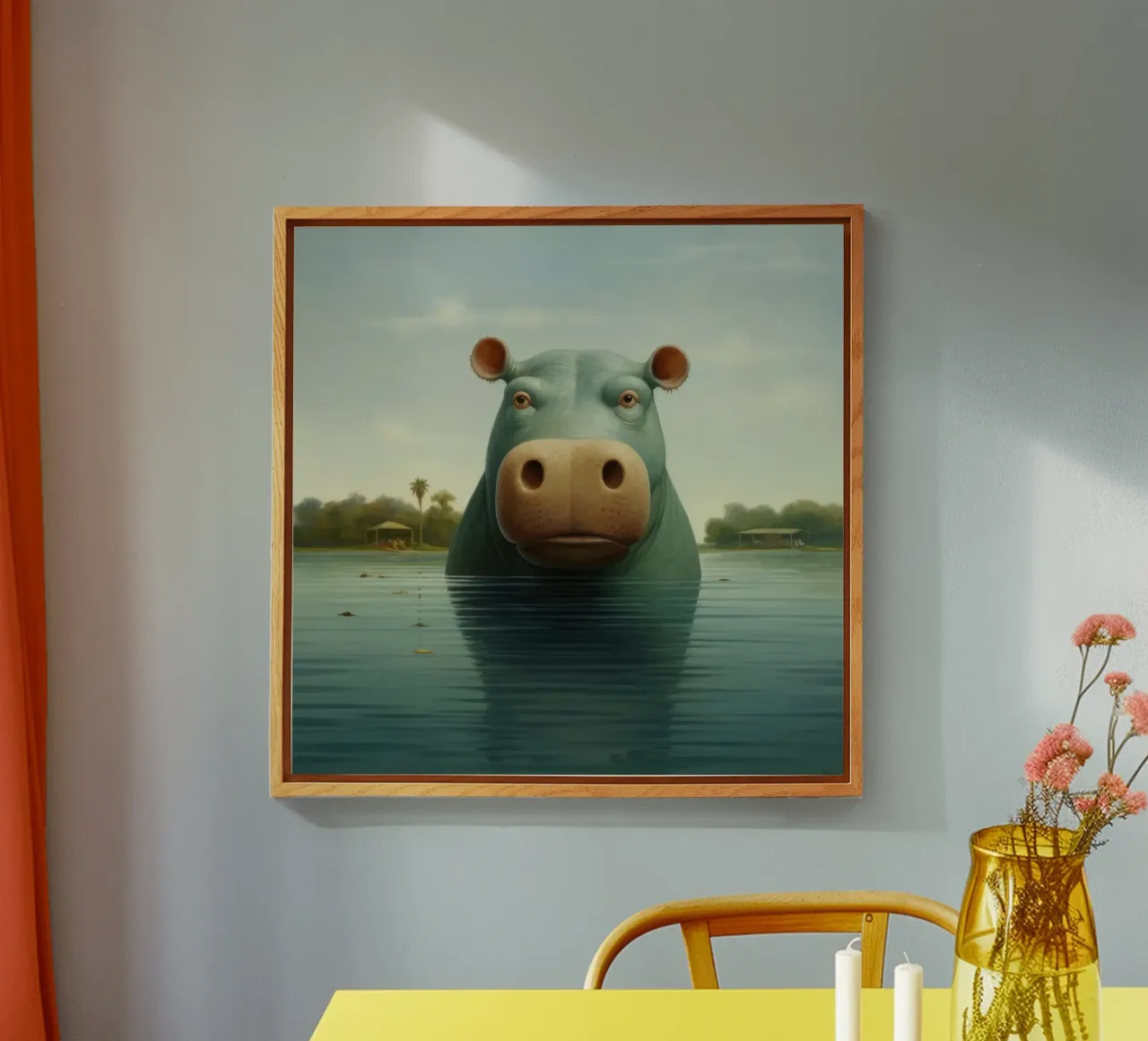 Ippopotamo minimo 2 plexiglass da Minimal Animal Art