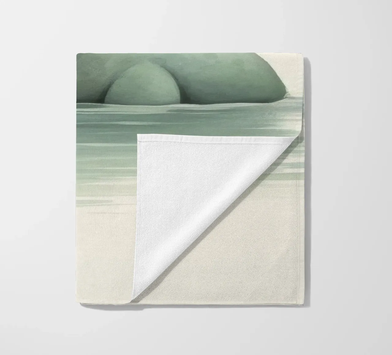 Ippopotamo minimo 3 telo mare da Minimal Animal Art