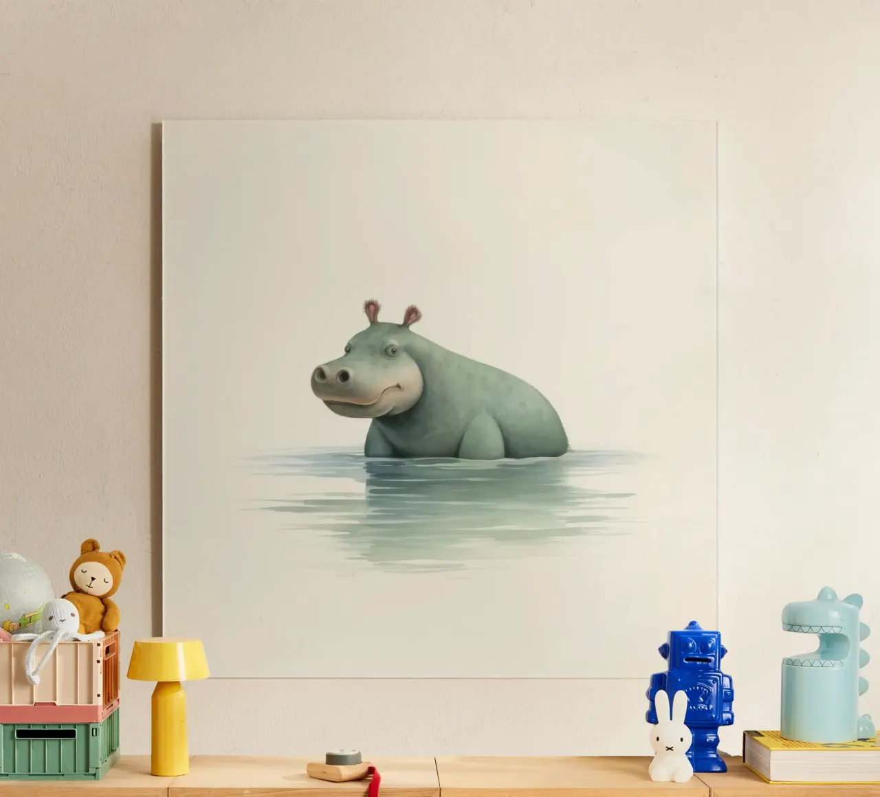 Ippopotamo minimo 3 plexiglass da Minimal Animal Art