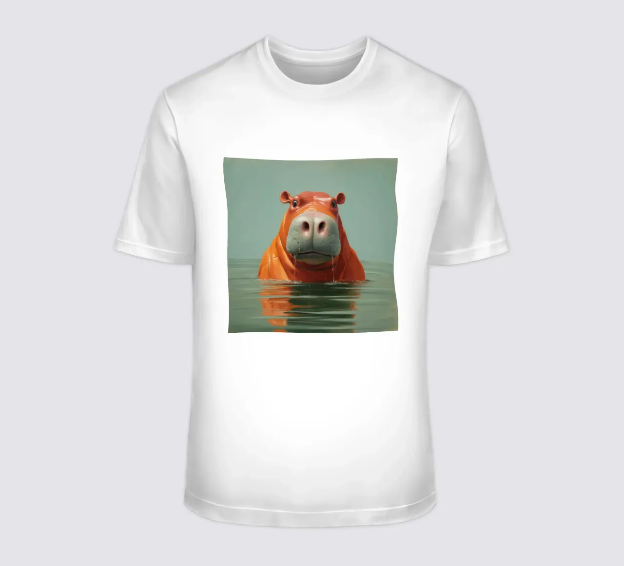 Ippopotamo minimo 4 t-shirt da Minimal Animal Art