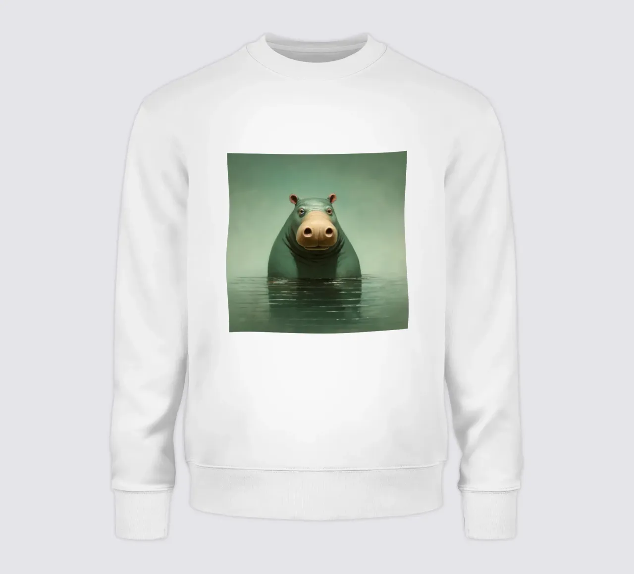 Ippopotamo minimo 1 felpa da Minimal Animal Art