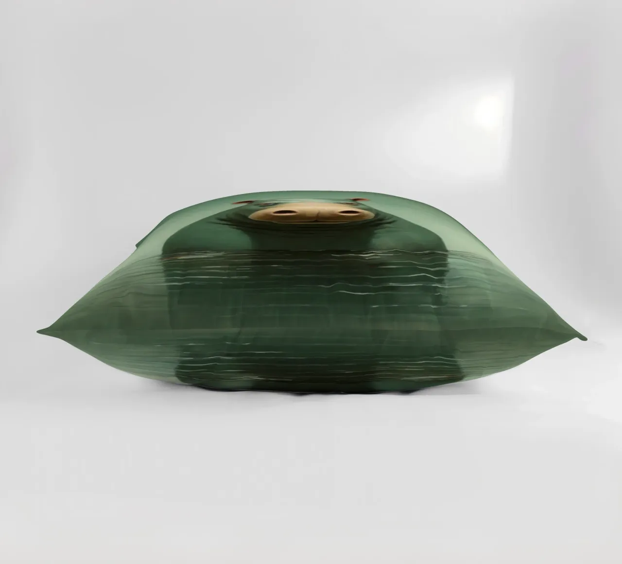 Ippopotamo minimo 1 cuscino da Minimal Animal Art