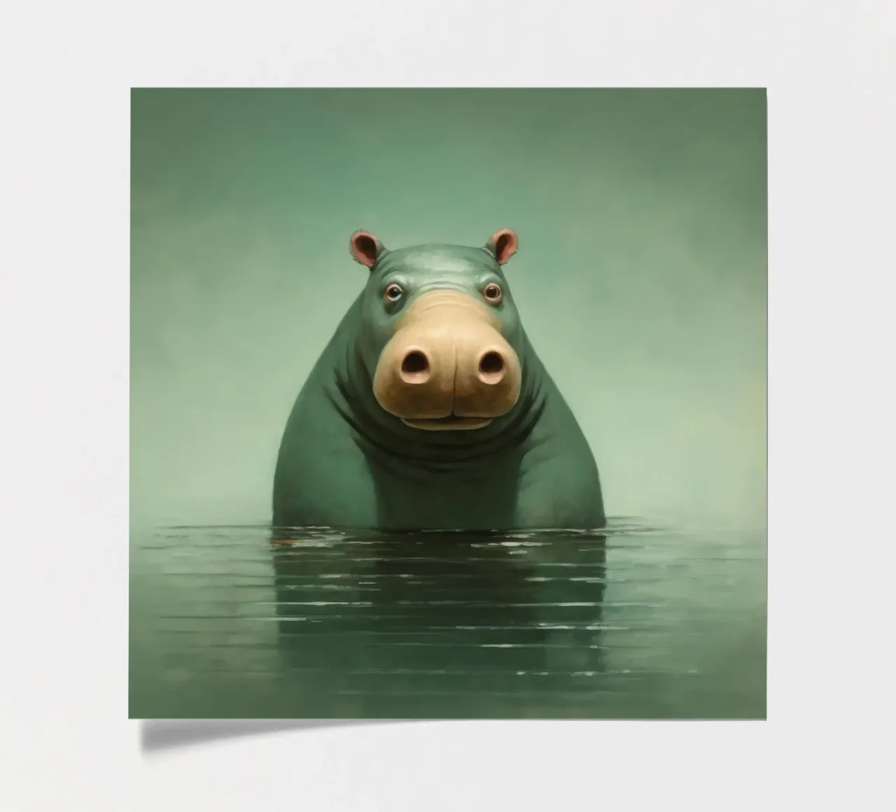 Minimal Nilpferd 1 Stickerbogen von Minimal Animal Art