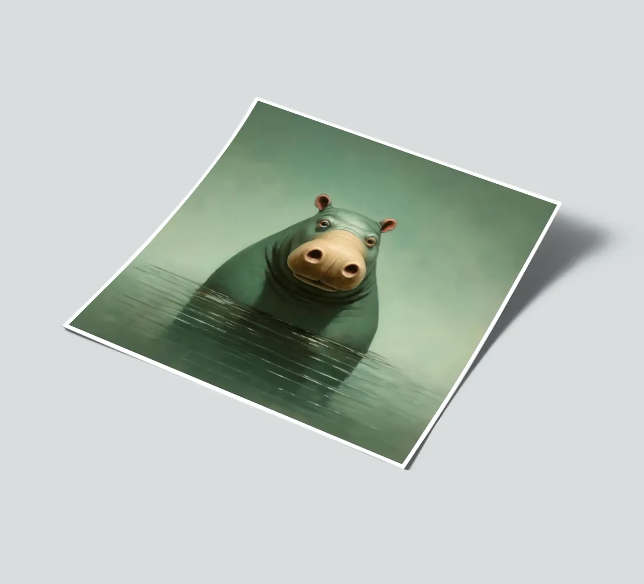 Minimal Nilpferd 1 Stickerbogen von Minimal Animal Art