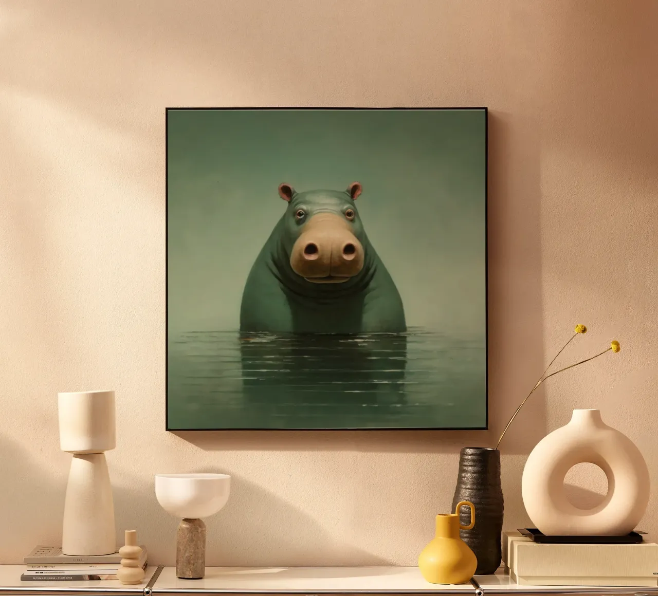 Ippopotamo minimo 1 plexiglass da Minimal Animal Art