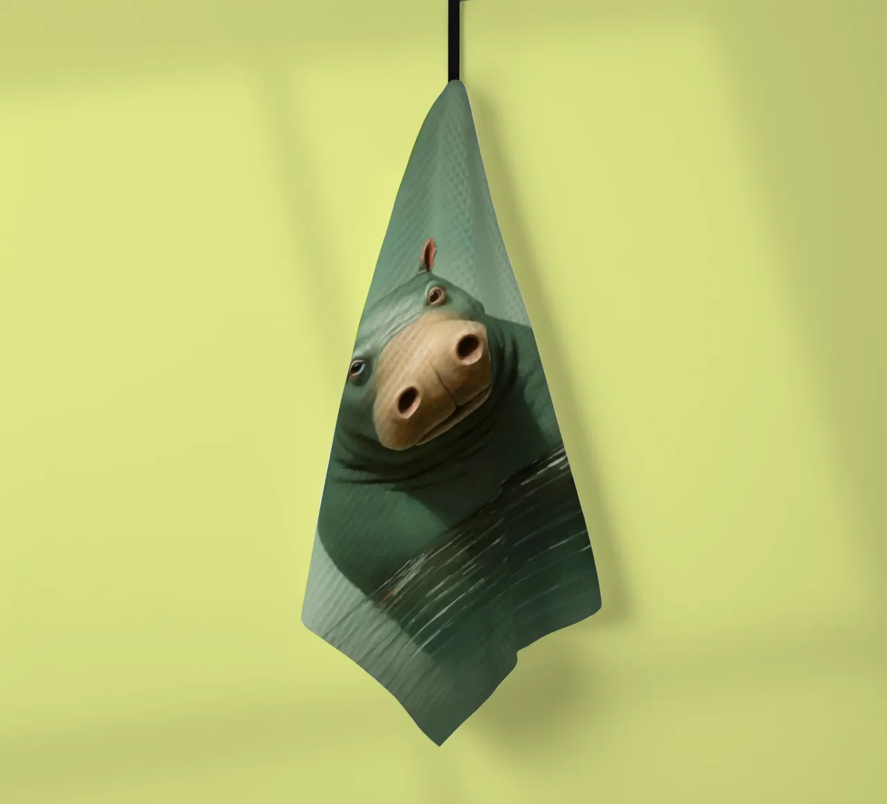 Minimal Nilpferd 1 Geschirrtuch von Minimal Animal Art