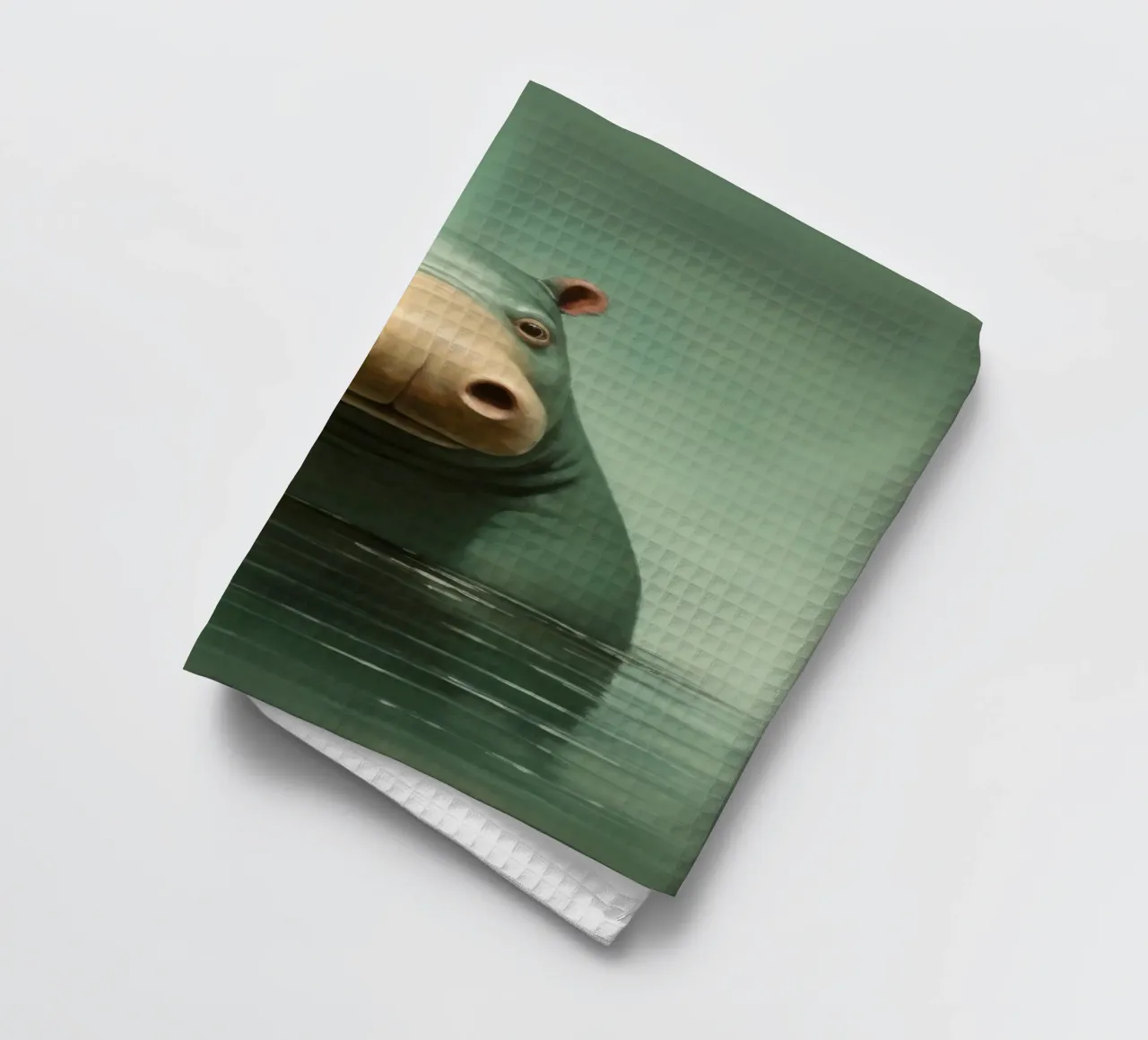 Minimal Nilpferd 1 Geschirrtuch von Minimal Animal Art