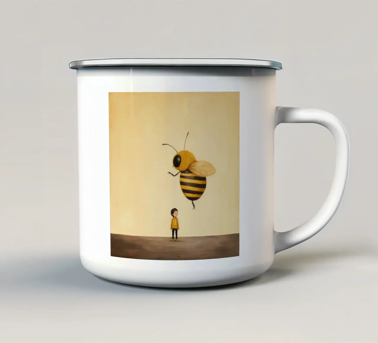 Ape Minima 2 tazza in smalto da Minimal Animal Art
