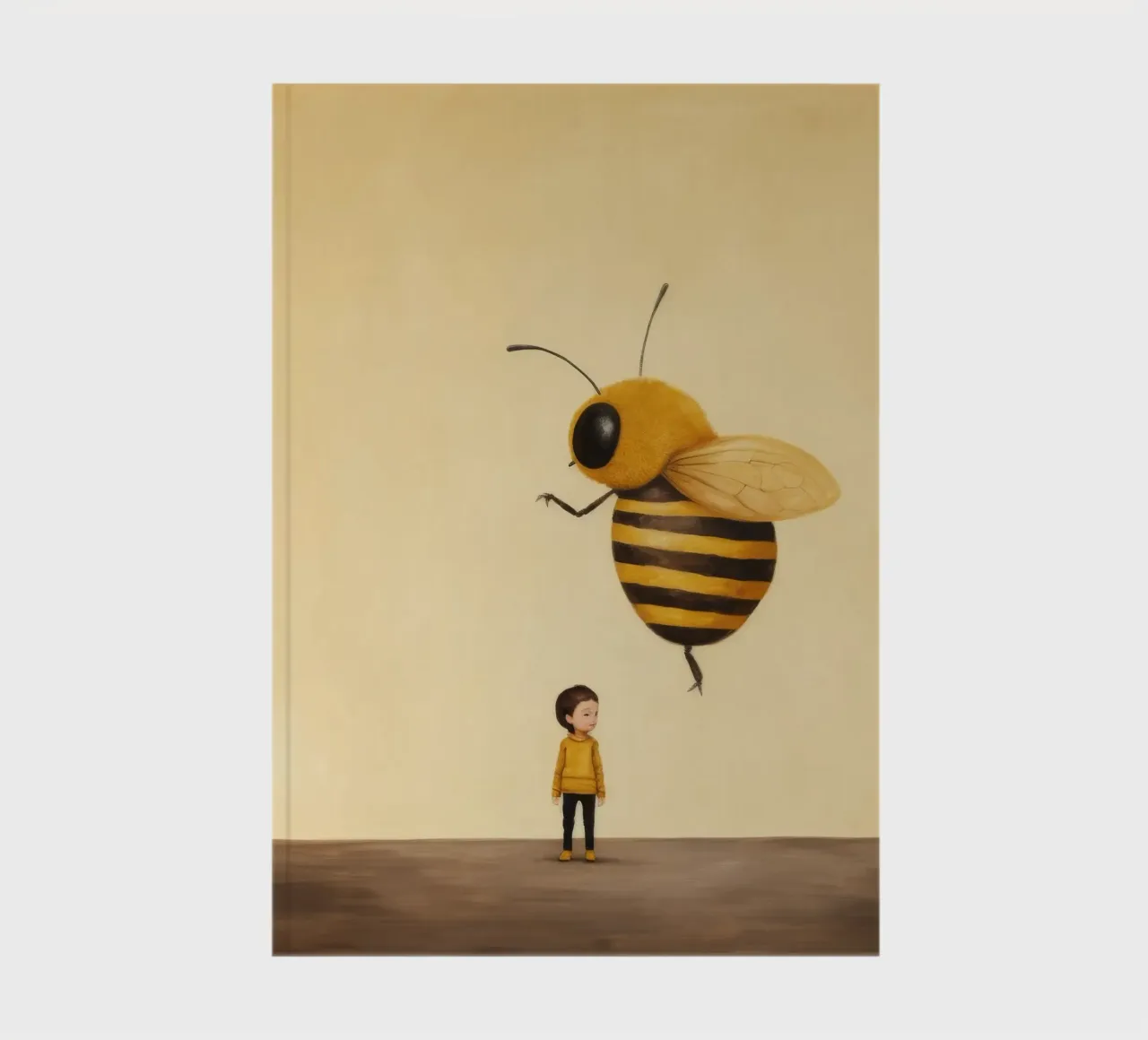 Minimal Honeybee 2 notebook by Minimal Animal Art