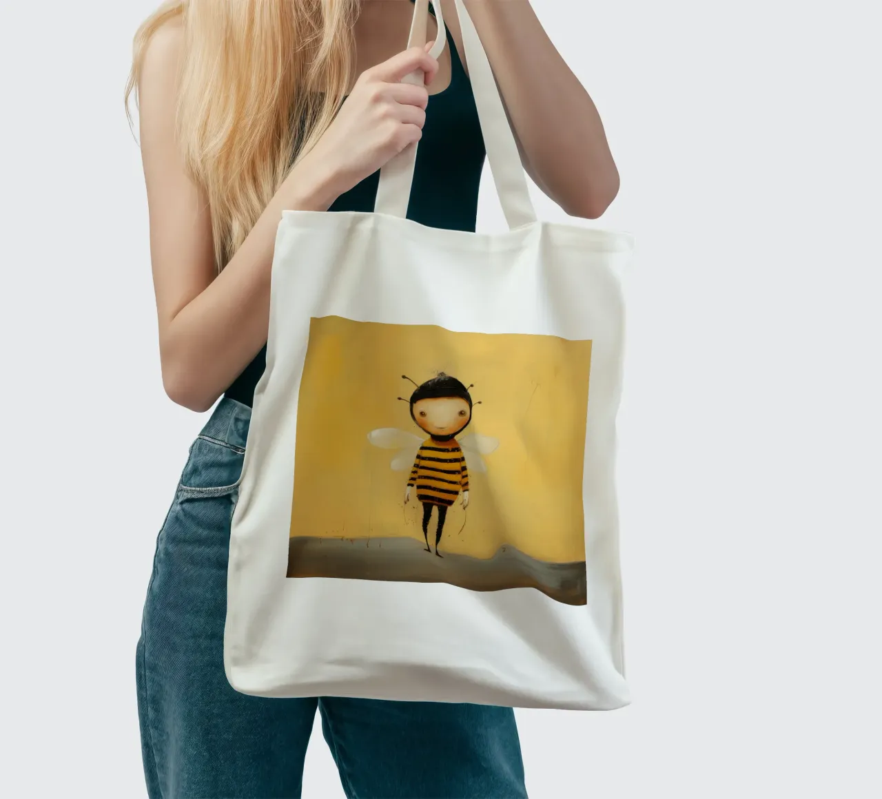 Ape Minima 3 borsa in juta da Minimal Animal Art