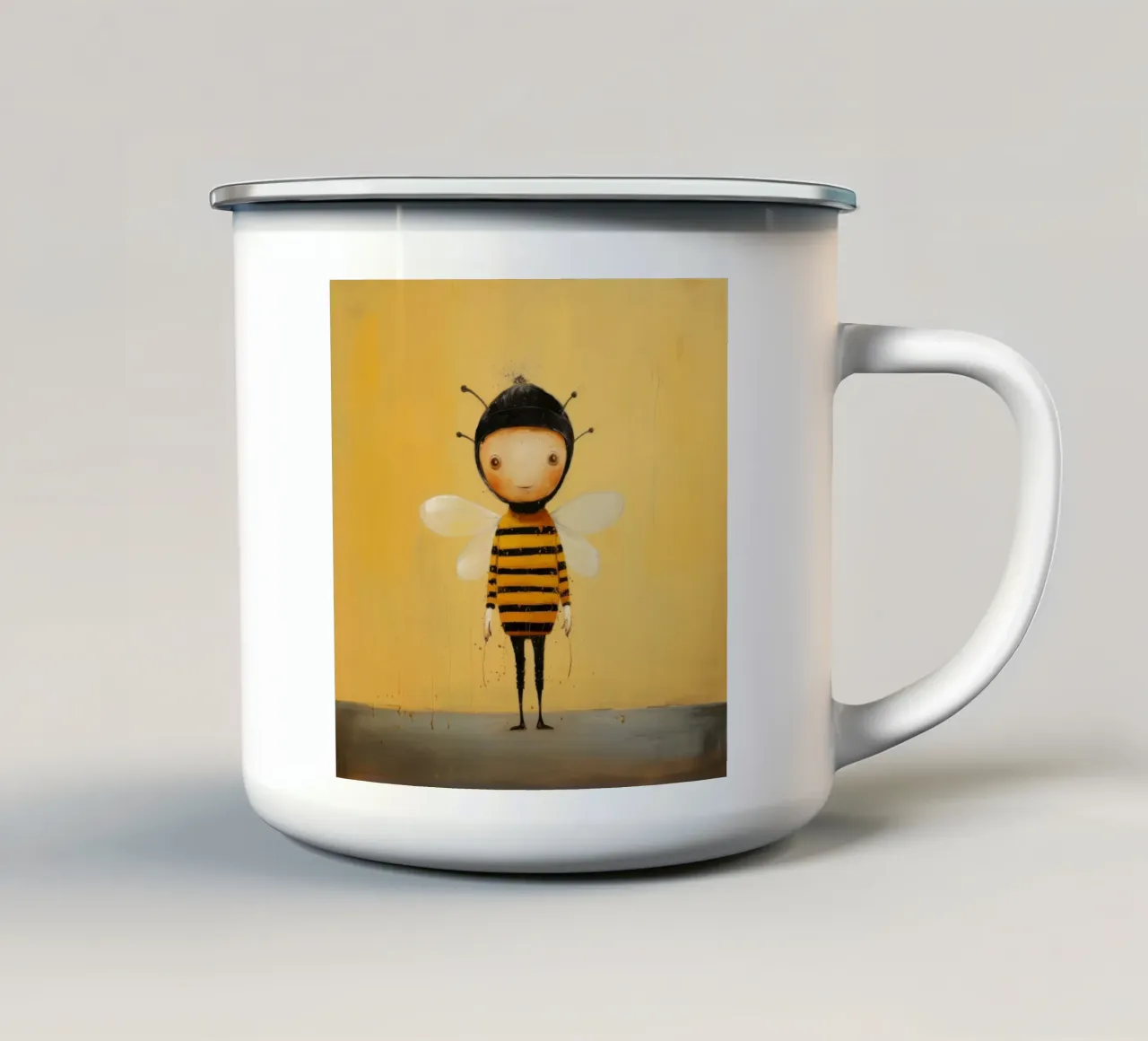 Ape Minima 3 tazza in smalto da Minimal Animal Art