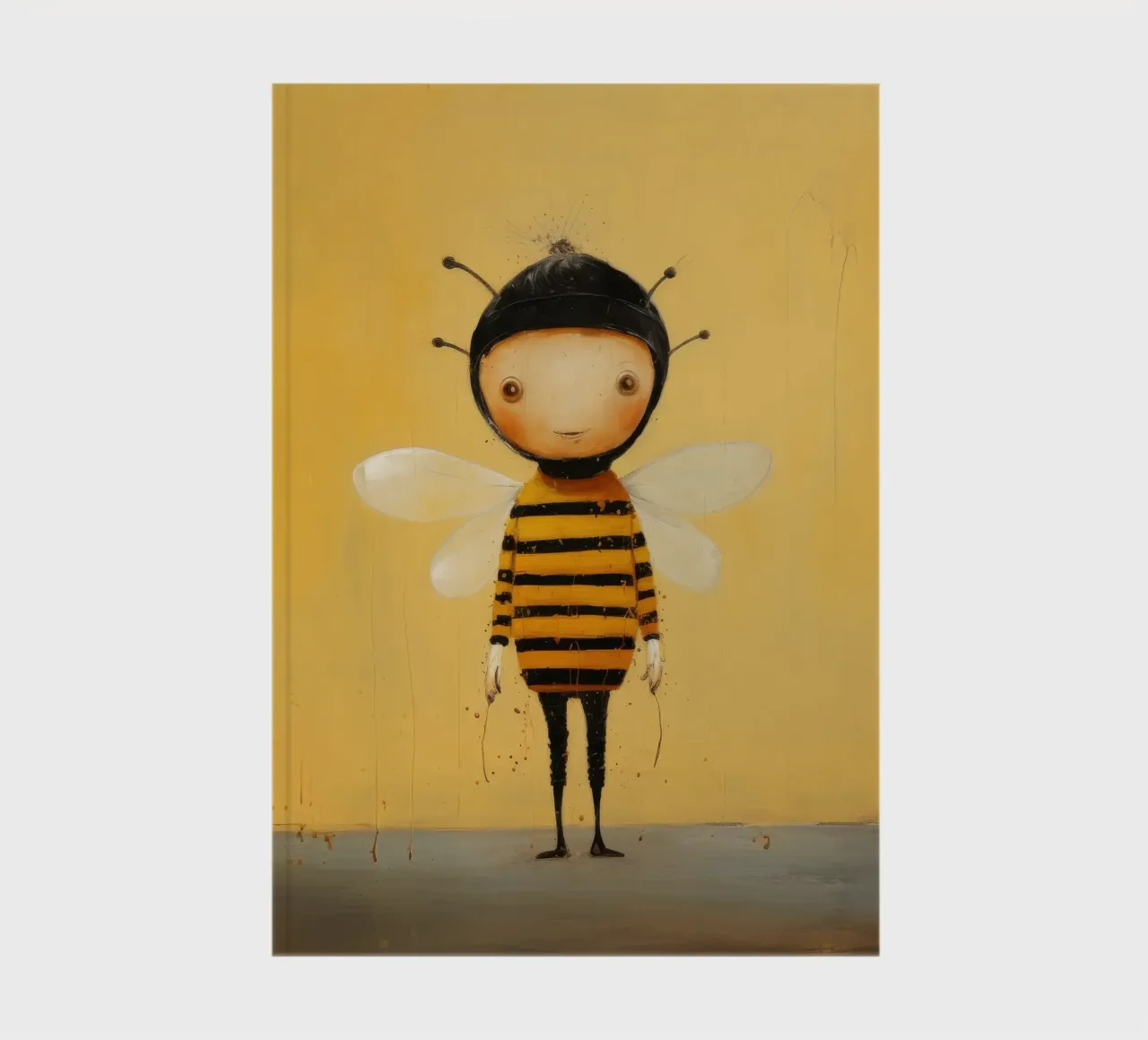 Minimal Honeybee 3 notebook by Minimal Animal Art