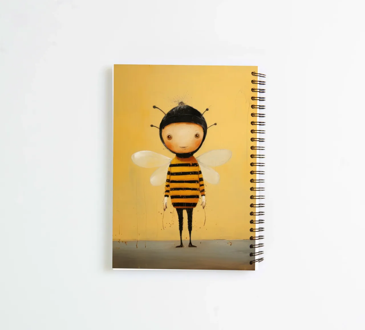 Minimal Honeybee 3 spiral notebook by Minimal Animal Art
