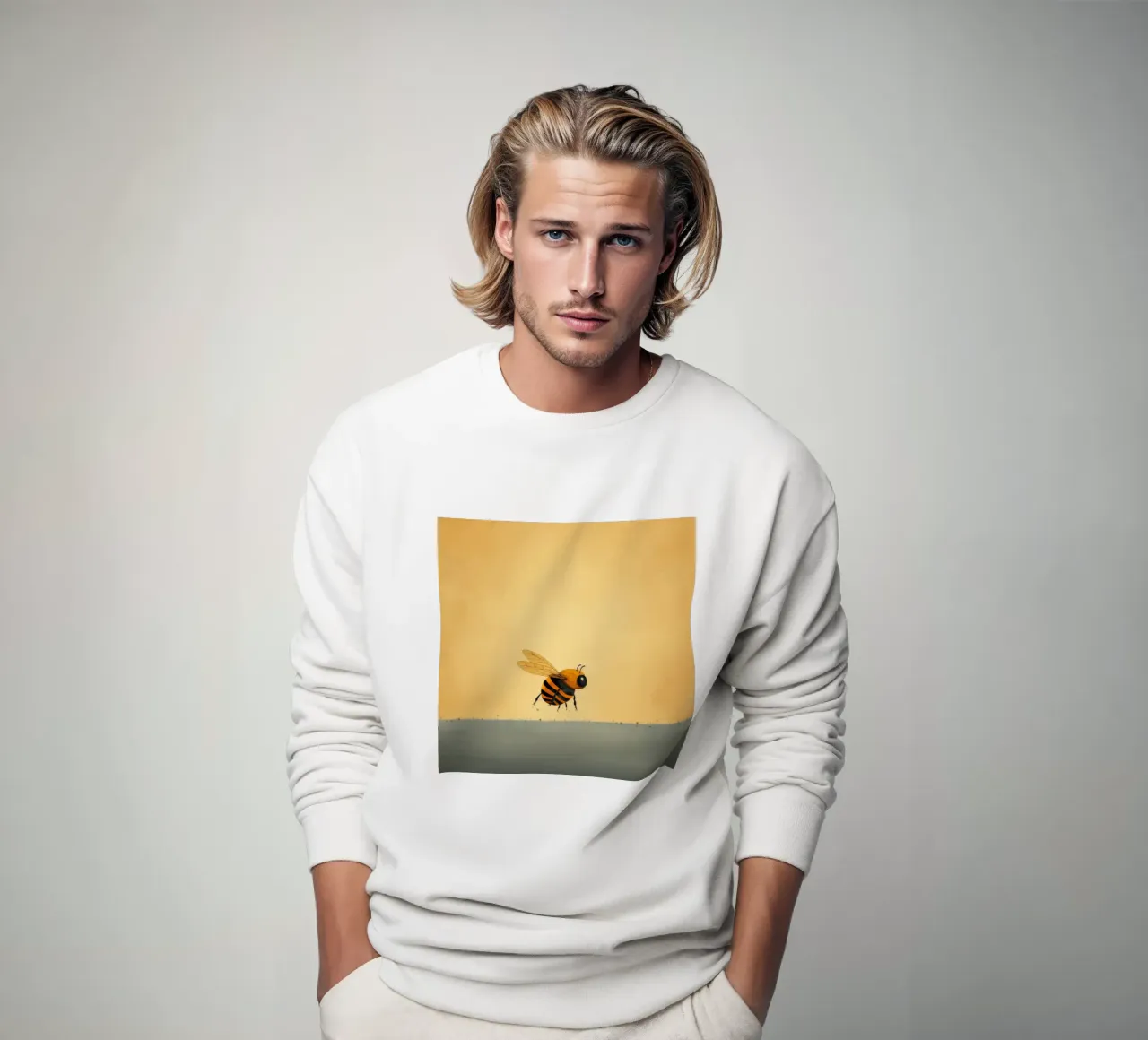 Ape minima 4 felpa da Minimal Animal Art