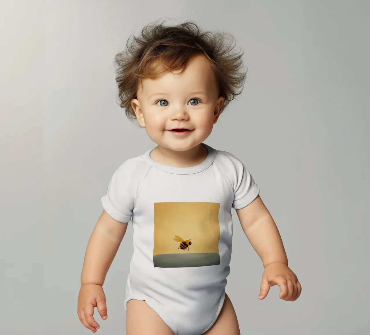 Ape minima 4 body neonato maniche corte da Minimal Animal Art