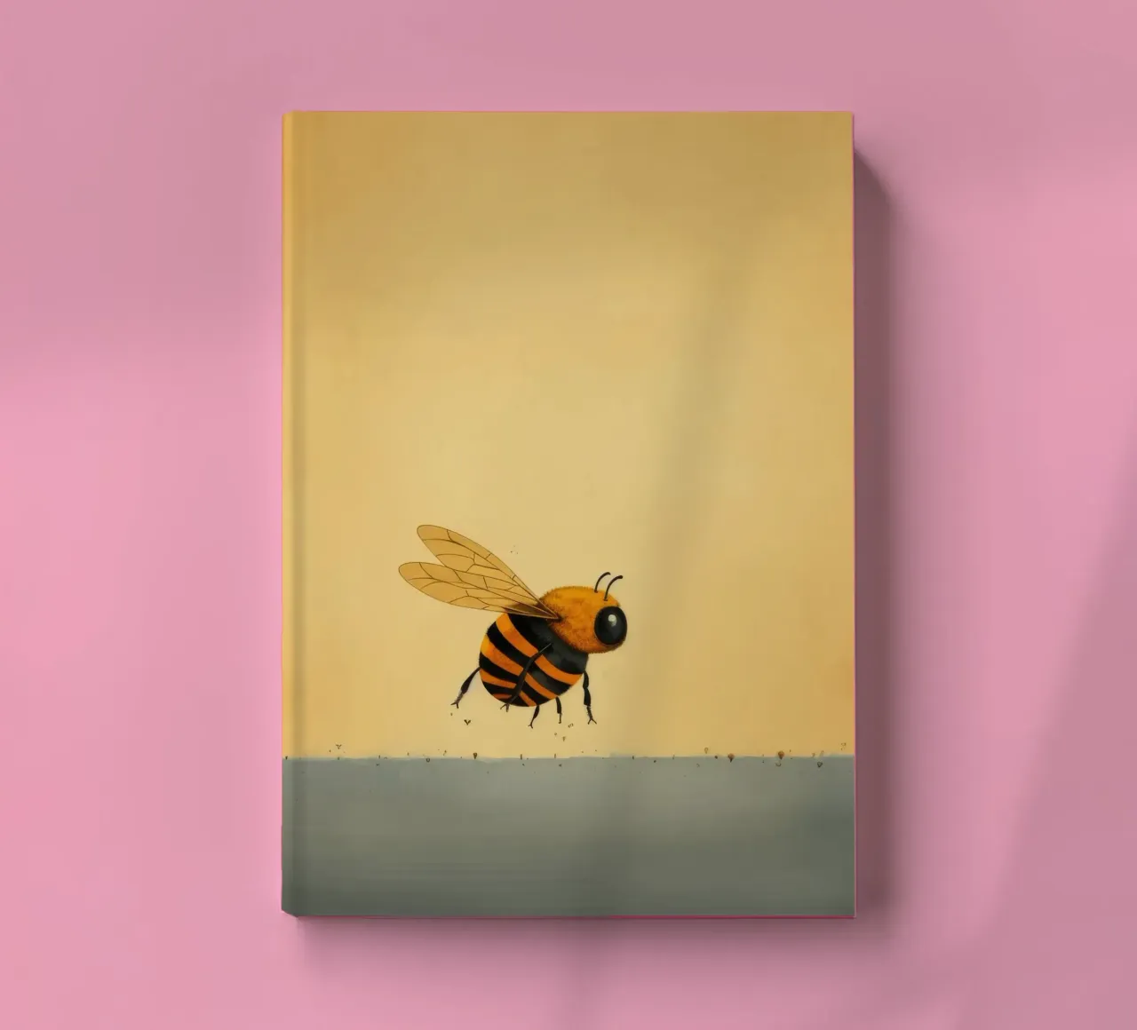 Minimal Honeybee 4 notebook by Minimal Animal Art