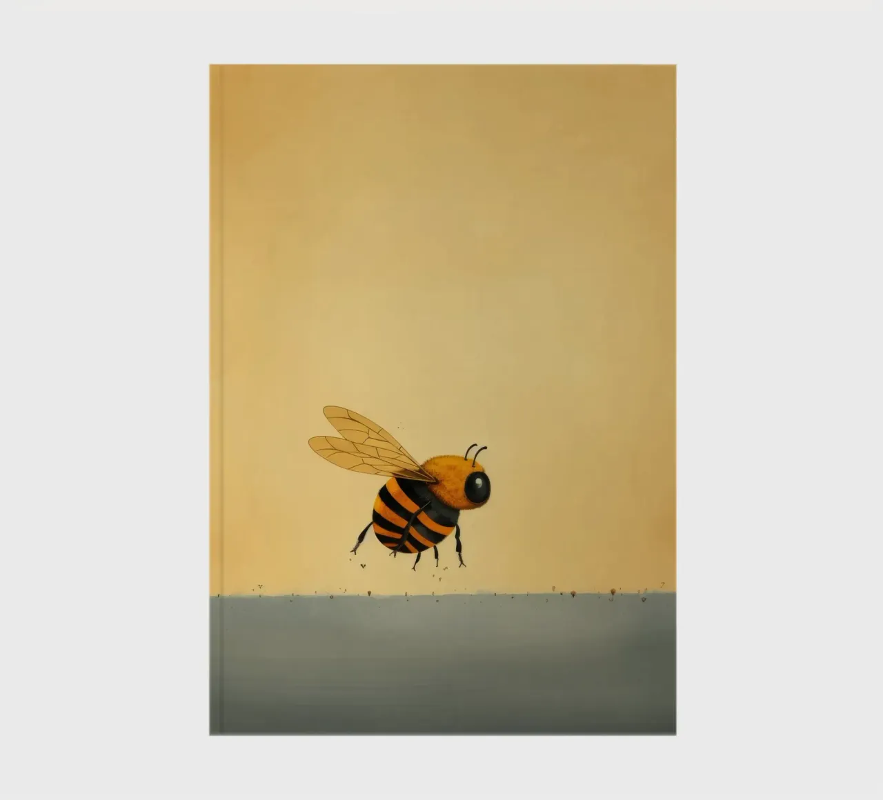 Minimal Honeybee 4 notebook by Minimal Animal Art