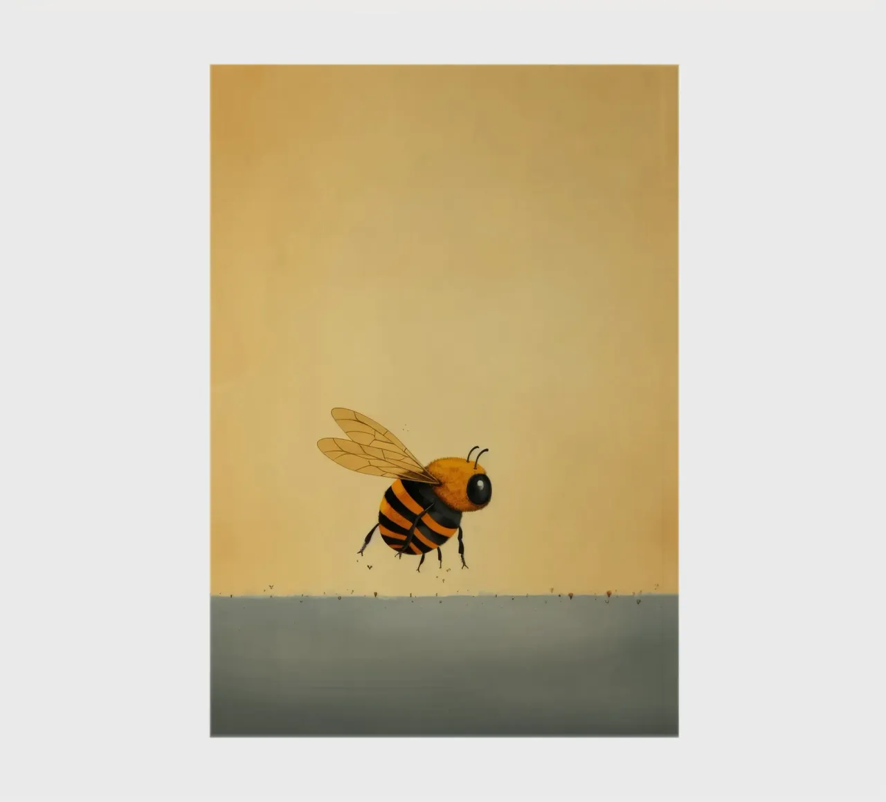 Minimal Honeybee 4 notebook by Minimal Animal Art