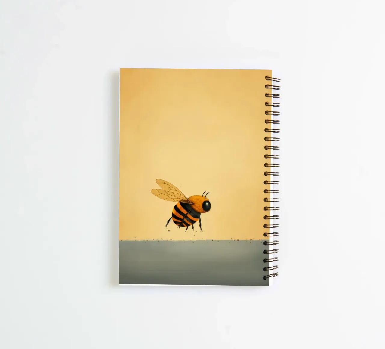 Minimal Honeybee 4 spiral notebook by Minimal Animal Art