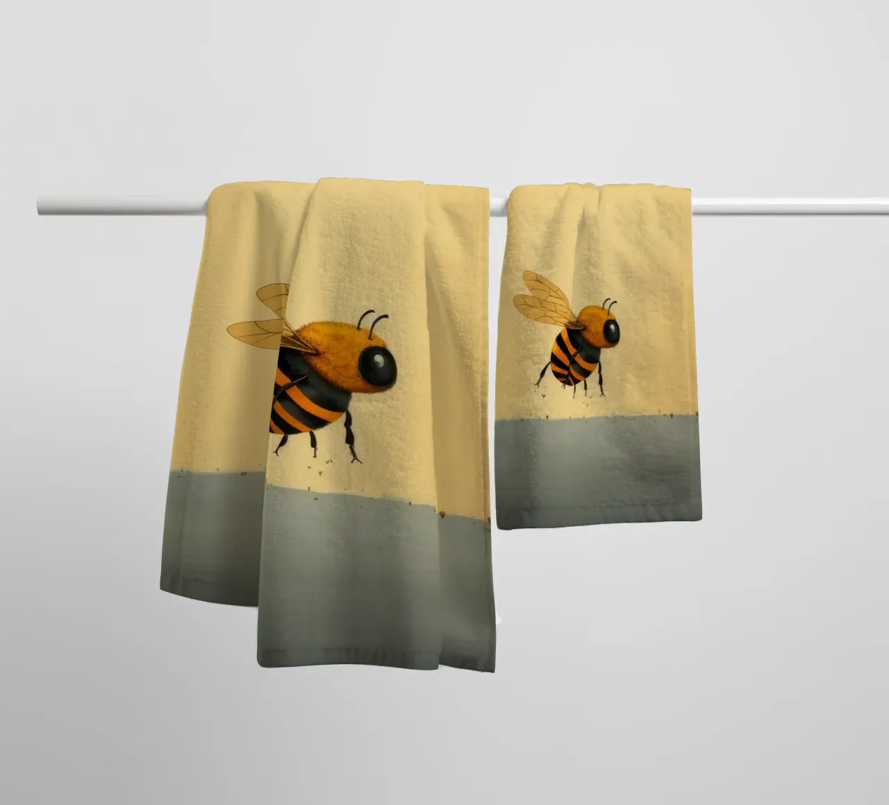 Minimal Honeybee 4 towel by Minimal Animal Art