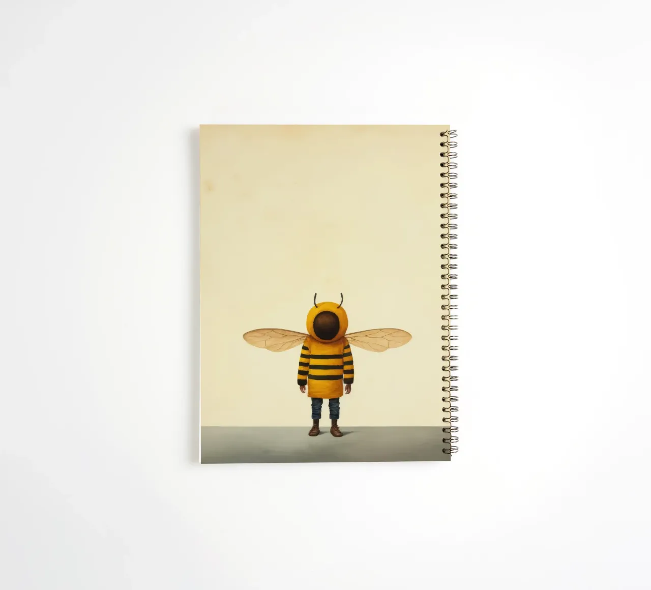 Minimal Honeybee 1 spiral notebook by Minimal Animal Art