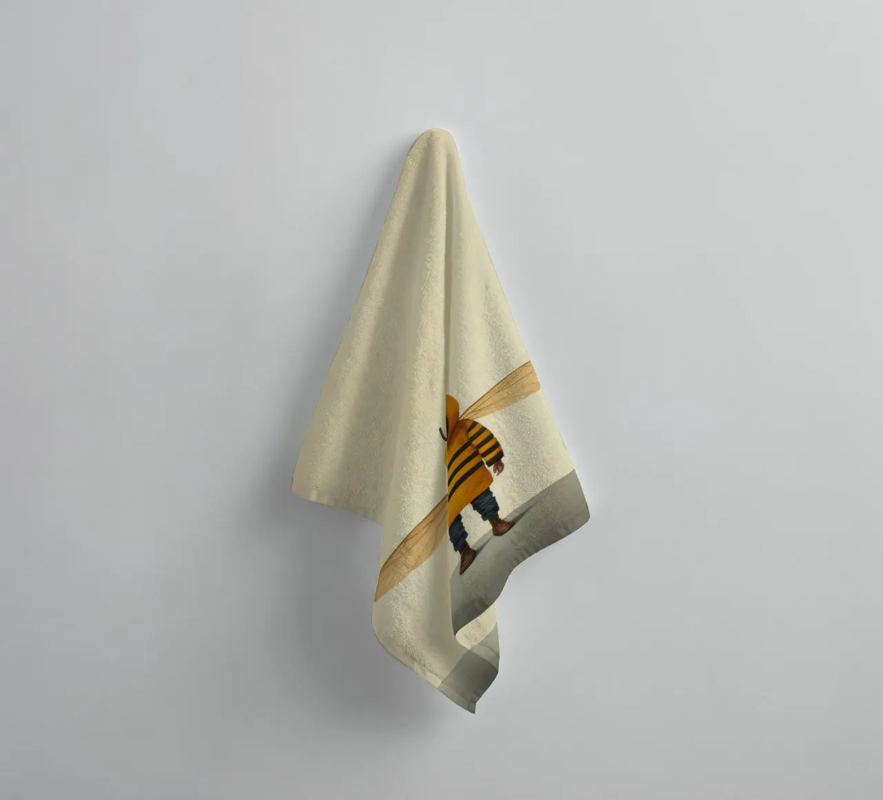 Minimal Honeybee 1 towel by Minimal Animal Art
