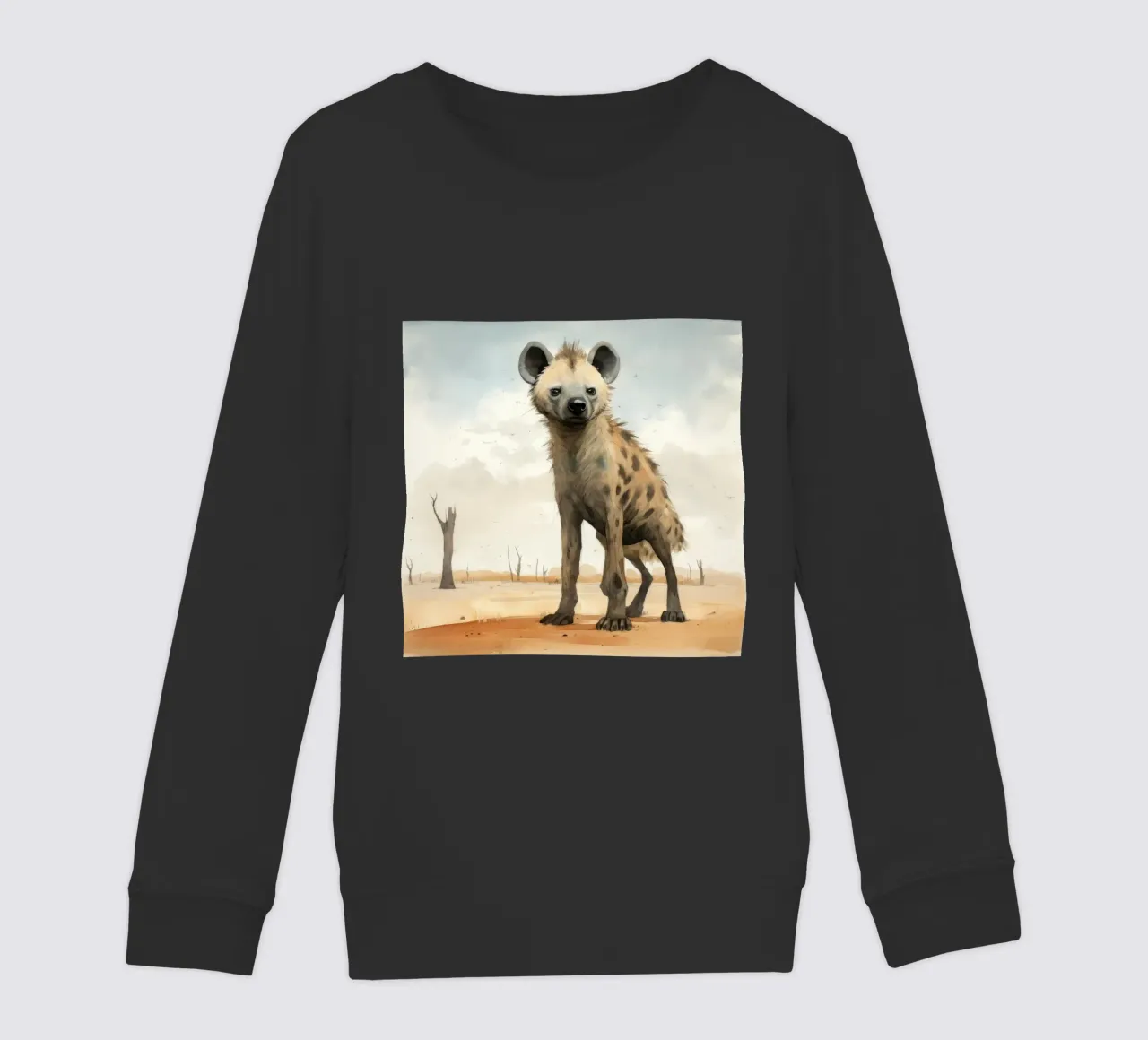 Minimale Hyena 2 kinder sweatshirt van Minimal Animal Art