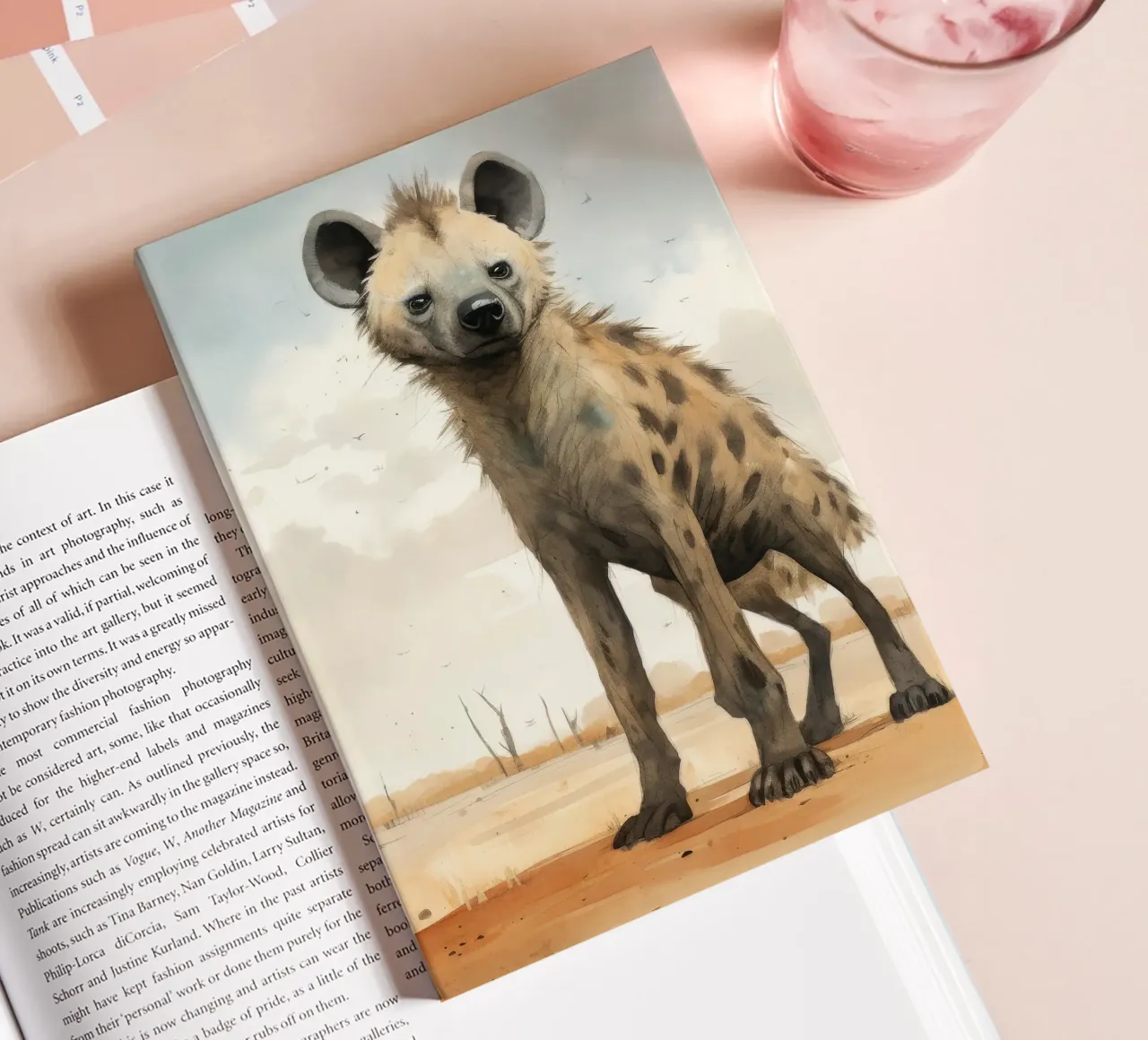 Minimal Hyena 2 notebook by Minimal Animal Art