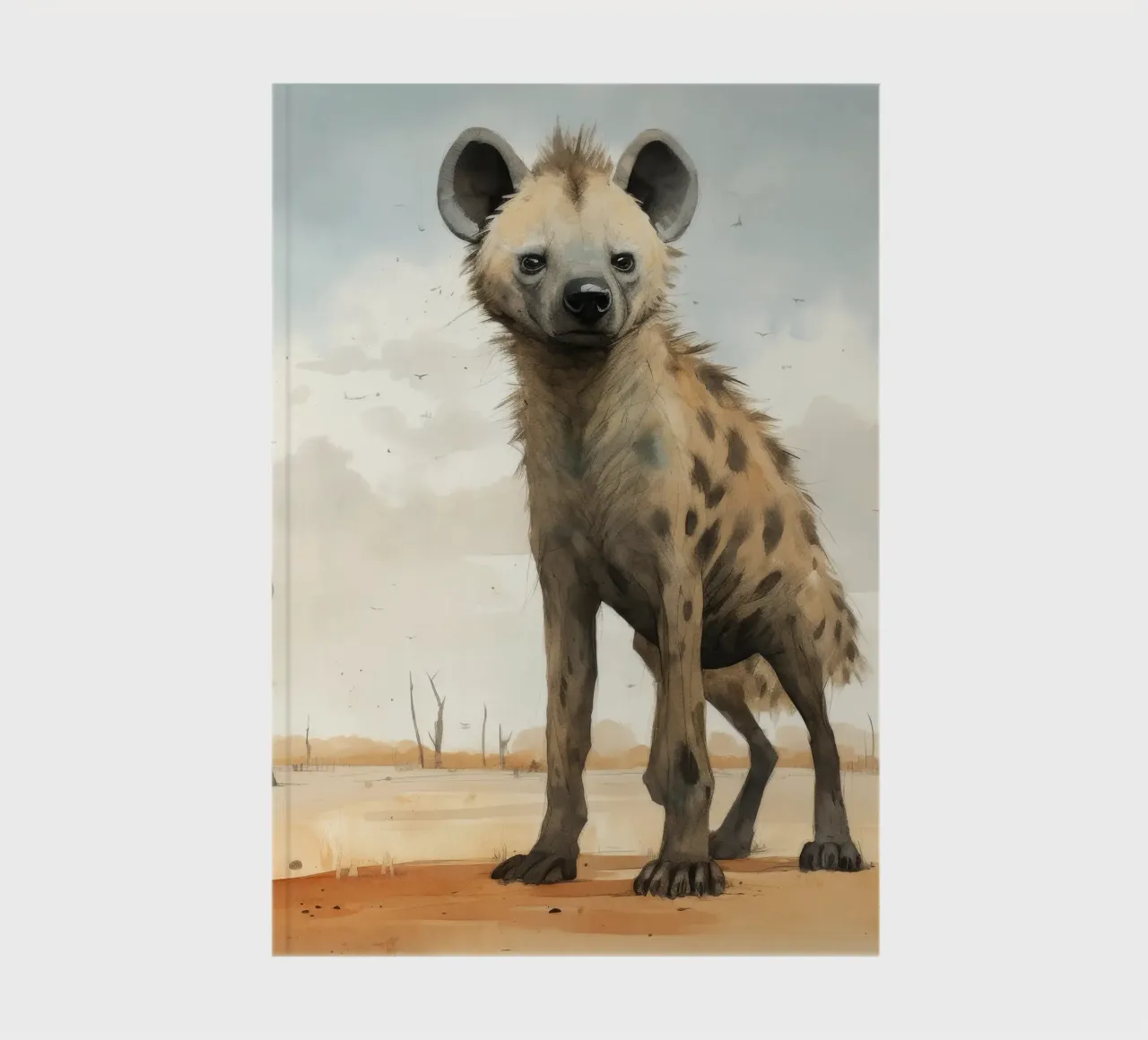 Minimal Hyena 2 notebook by Minimal Animal Art