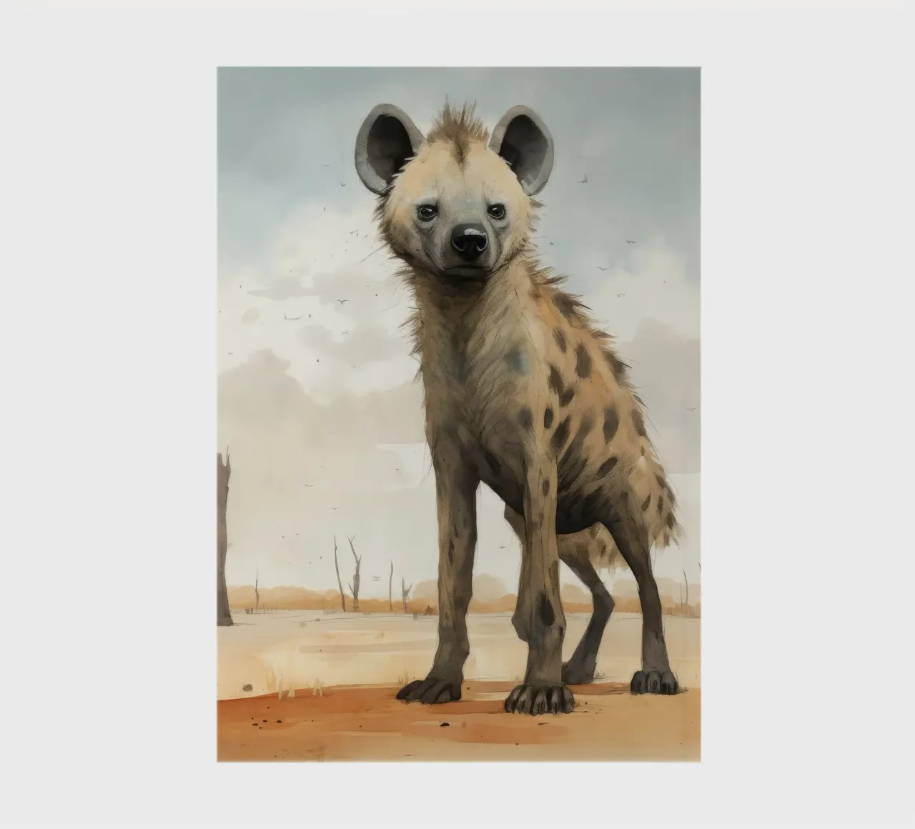 Minimal Hyena 2 notebook by Minimal Animal Art