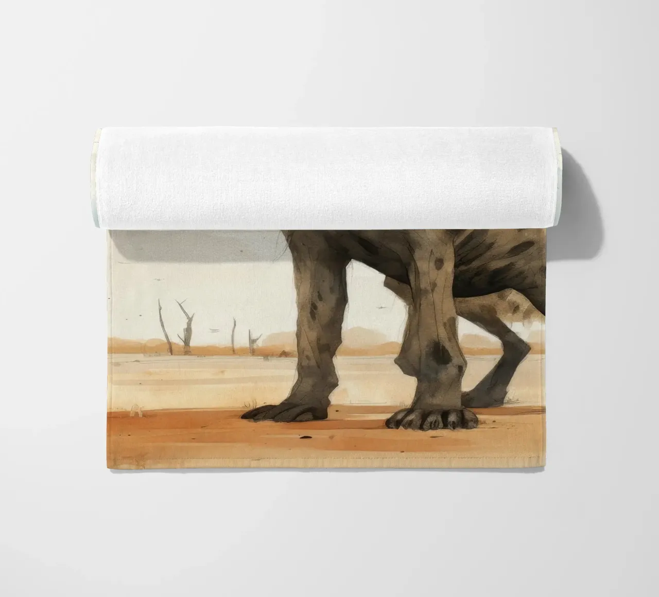 Minimale Hyena 2 strandhanddoek van Minimal Animal Art