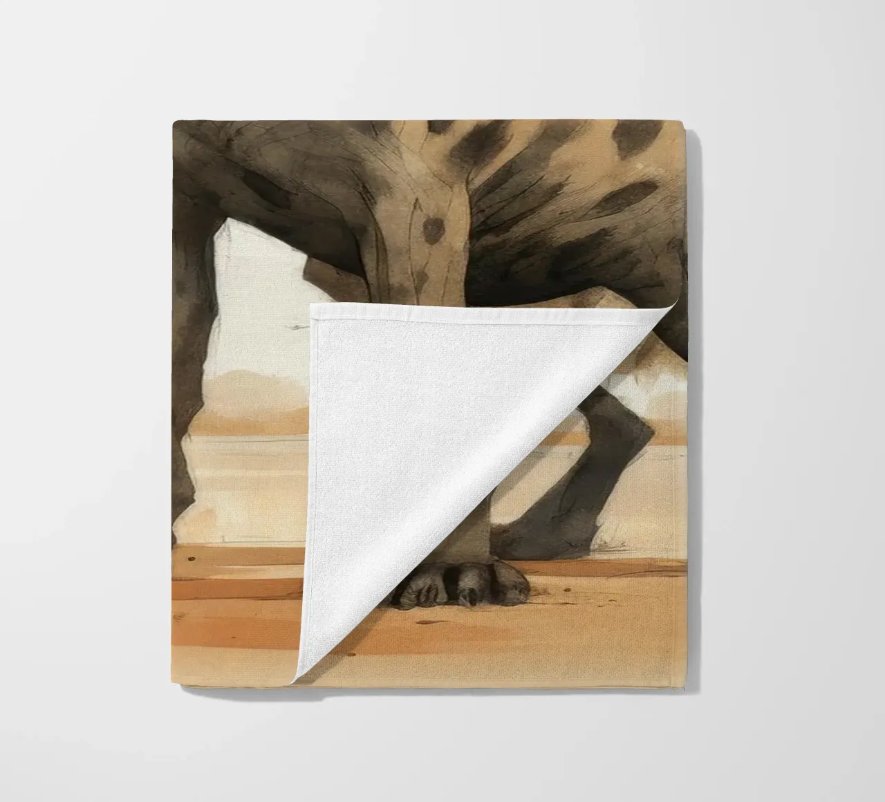 Minimale Hyena 2 strandhanddoek van Minimal Animal Art