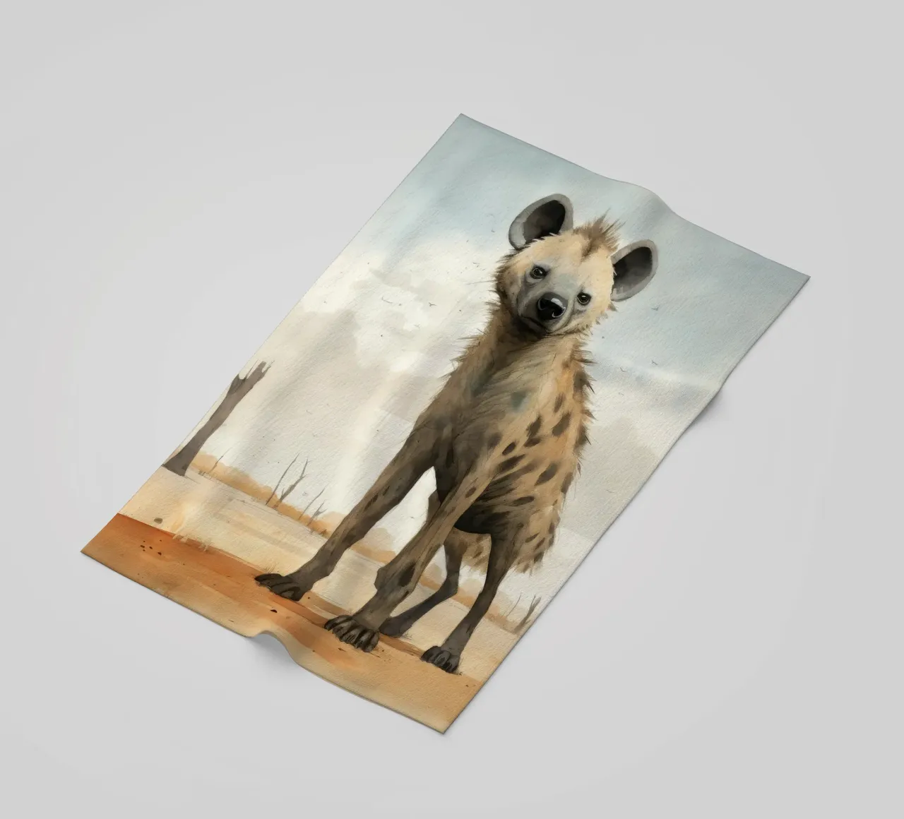 Minimale Hyena 2 strandhanddoek van Minimal Animal Art