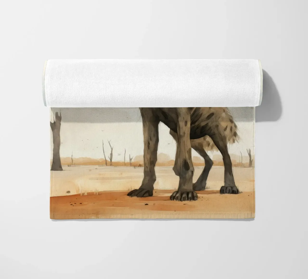 Minimale Hyena 2 strandhanddoek van Minimal Animal Art