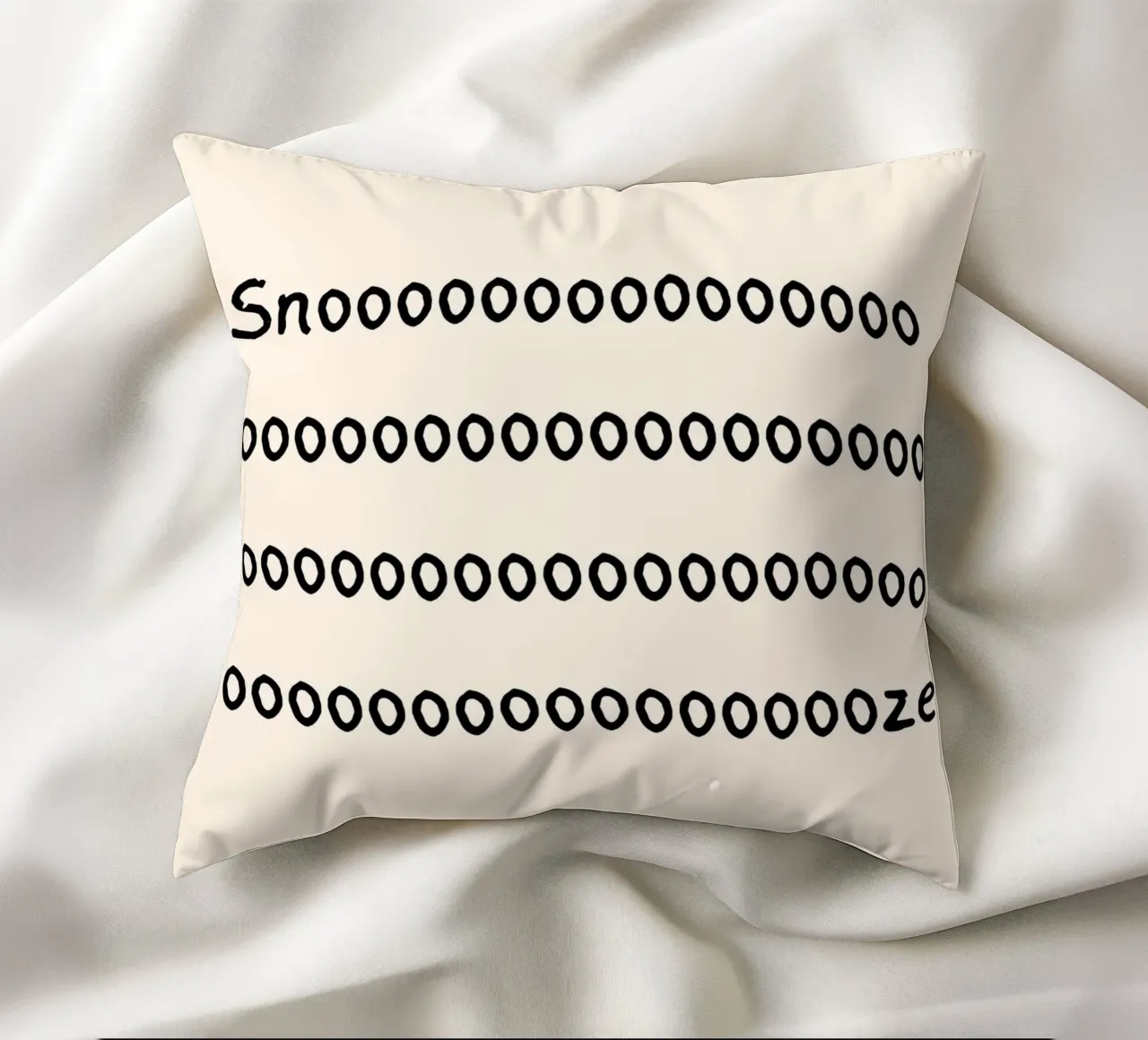 Snooze | Sleepy Vibes Typography Print cuscino da PrintCessStudio