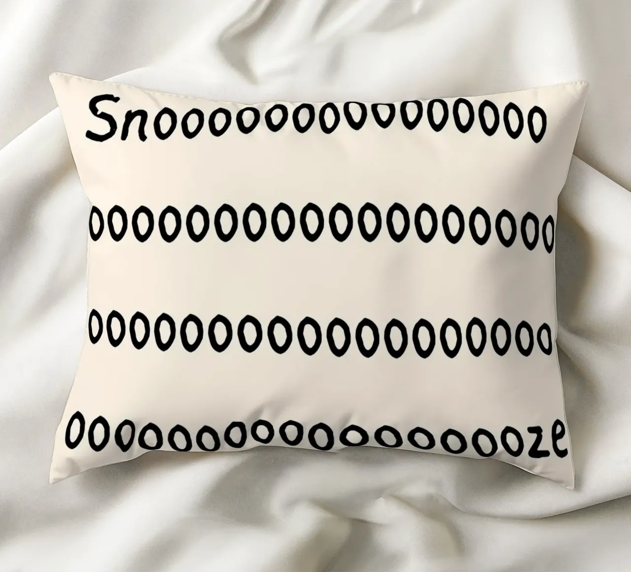 Snooze | Sleepy Vibes Typography Print Kissen von PrintCessStudio