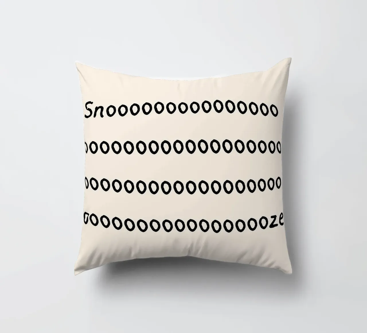 Snooze | Sleepy Vibes Typography Print cuscino da PrintCessStudio
