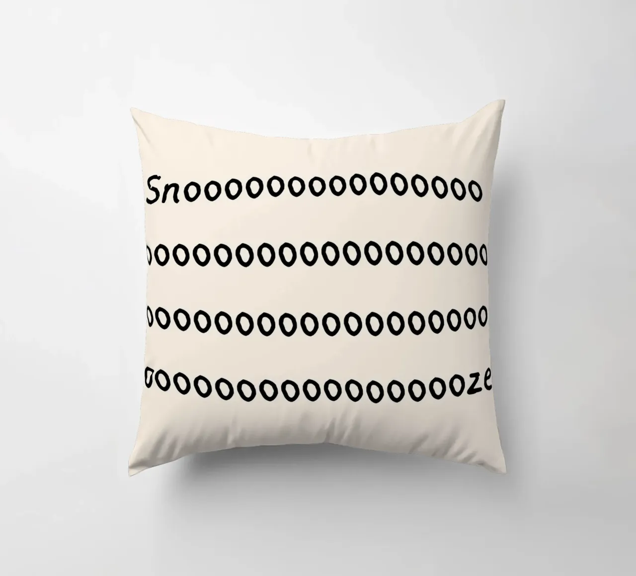 Snooze | Sleepy Vibes Typography Print cojín de PrintCessStudio