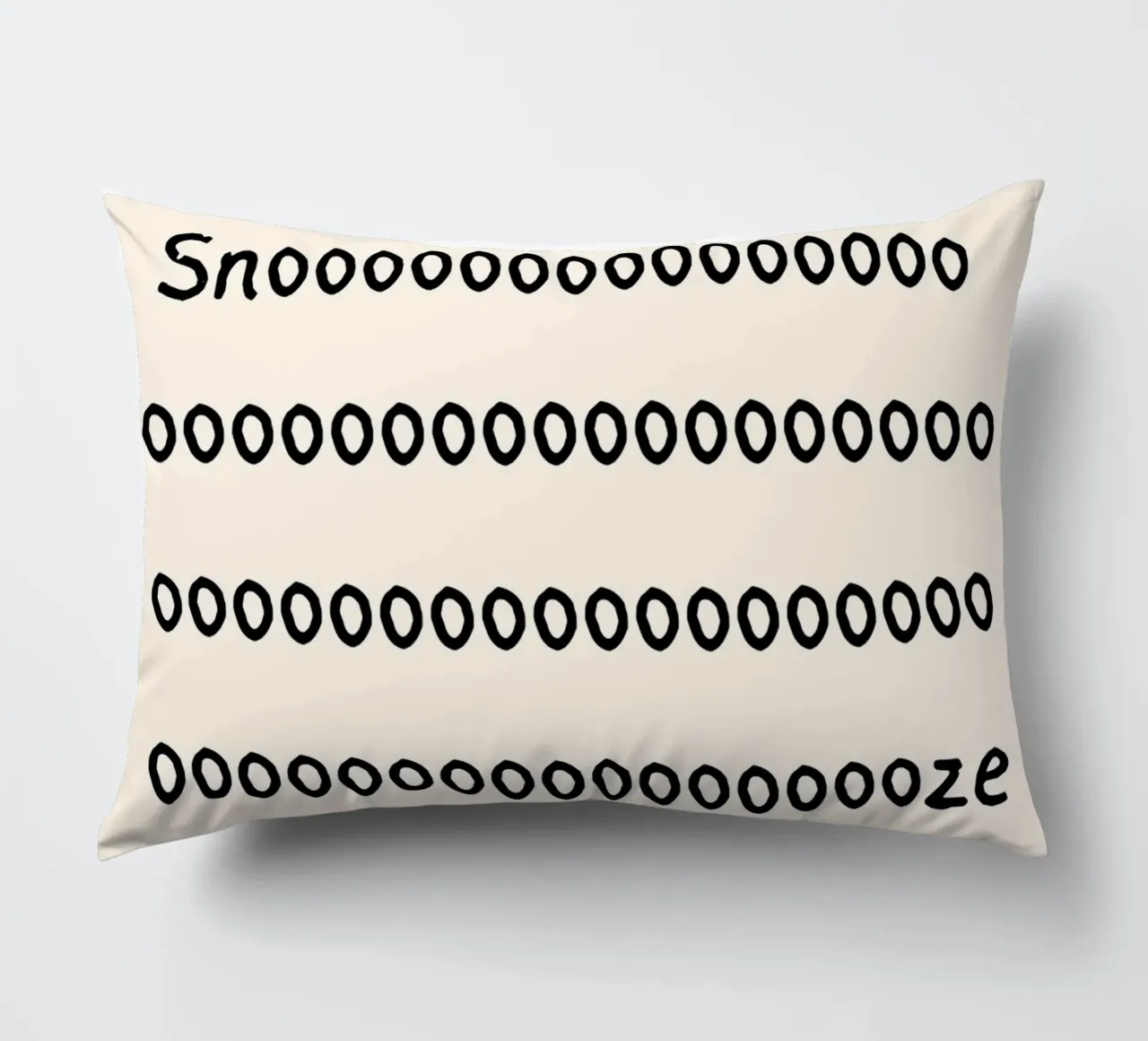 Snooze | Sleepy Vibes Typography Print cuscino da PrintCessStudio