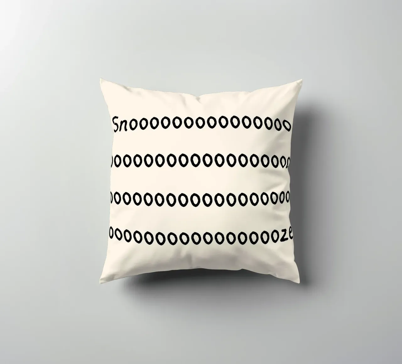 Snooze | Sleepy Vibes Typography Print cuscino da PrintCessStudio