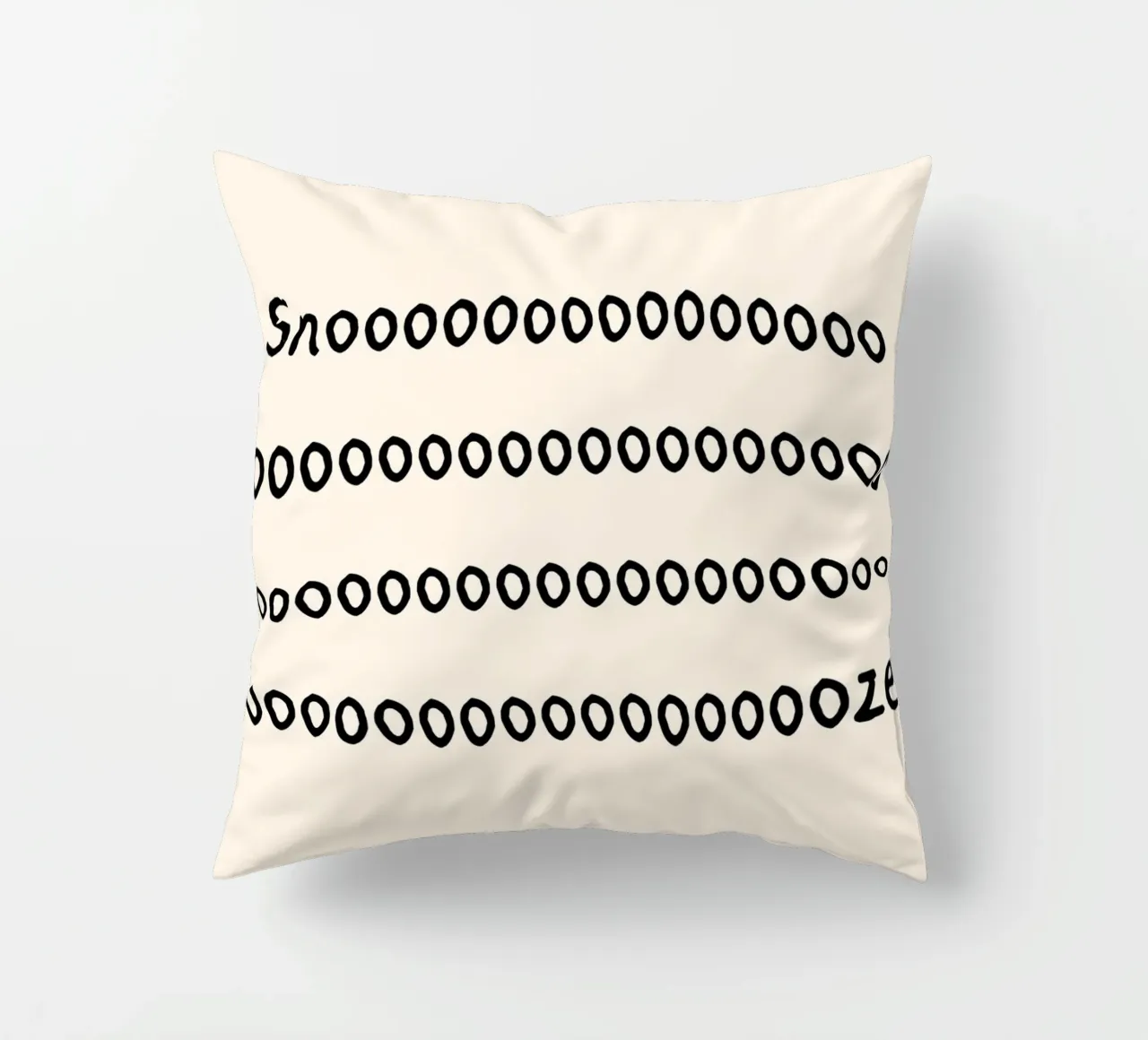 Snooze | Sleepy Vibes Typography Print cuscino da PrintCessStudio