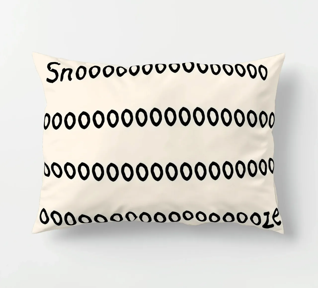 Snooze | Sleepy Vibes Typography Print cuscino da PrintCessStudio