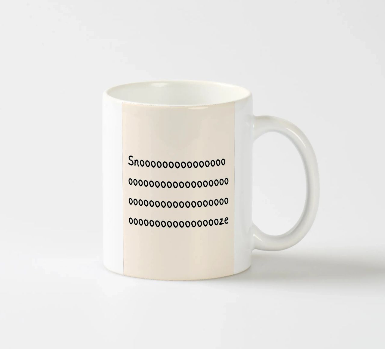 Snooze | Sleepy Vibes Typography Print tazza in ceramica da PrintCessStudio