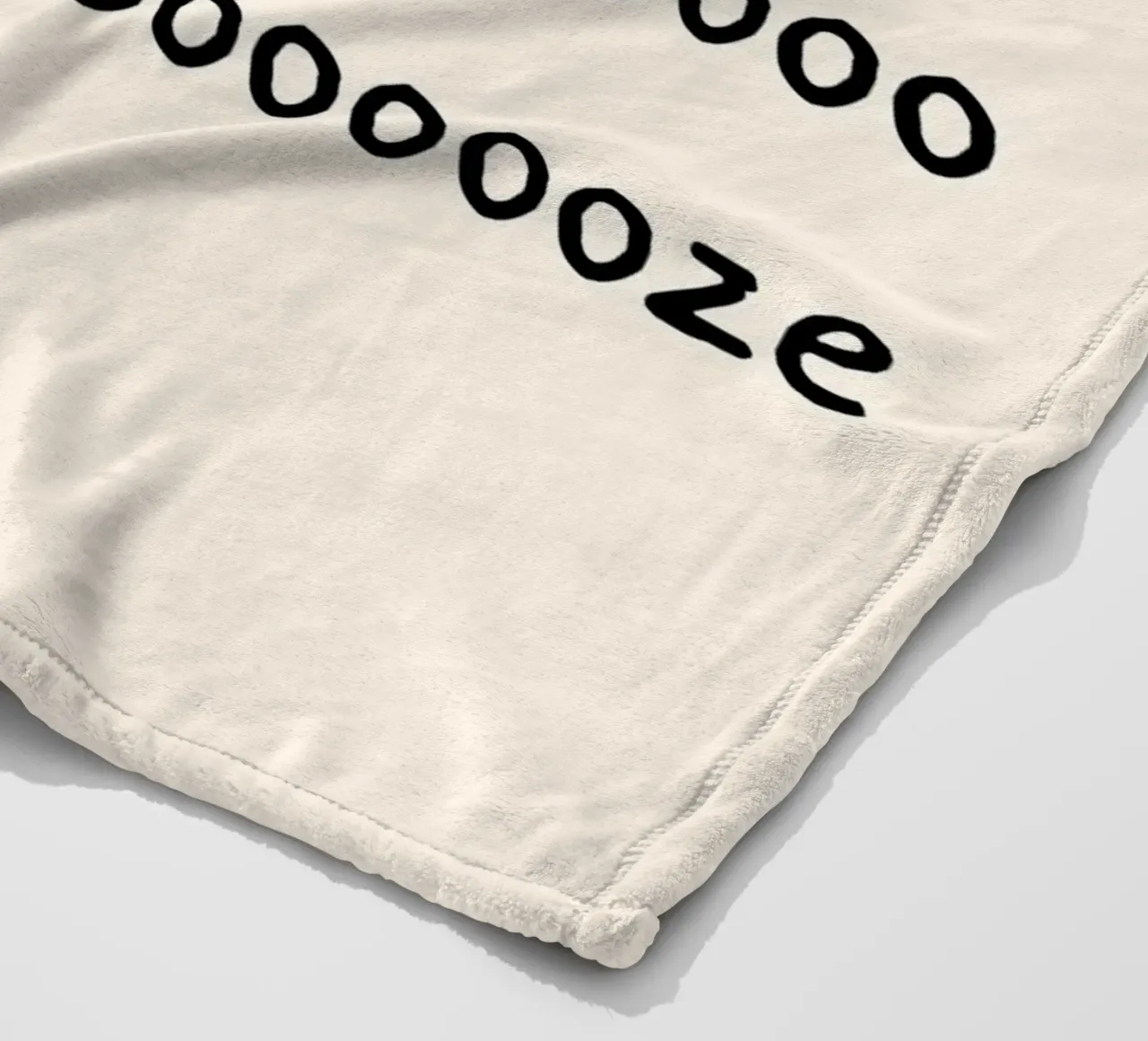 Snooze | Sleepy Vibes Typography Print coperta in pile da PrintCessStudio