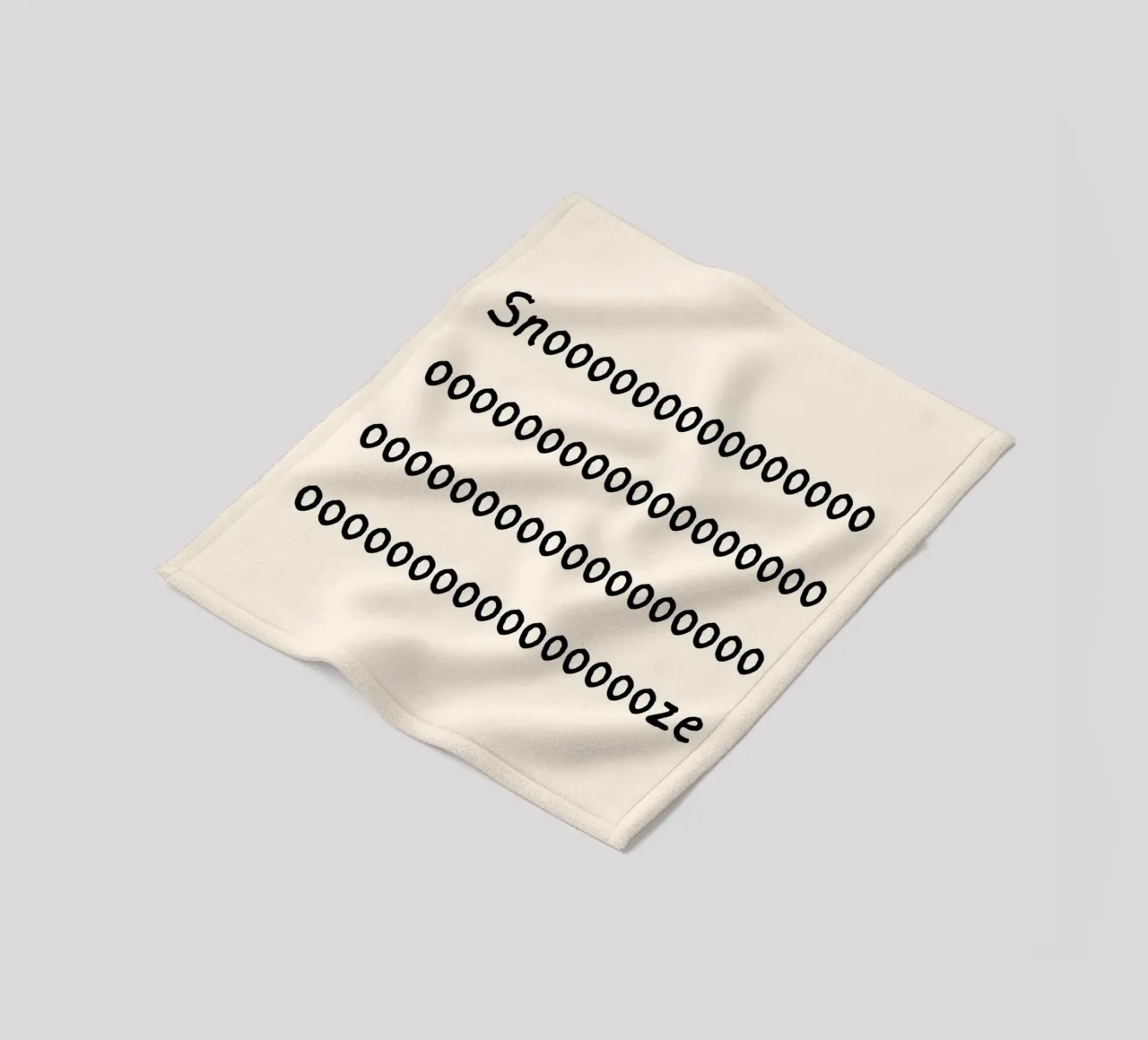 Snooze | Sleepy Vibes Typography Print coperta in pile da PrintCessStudio