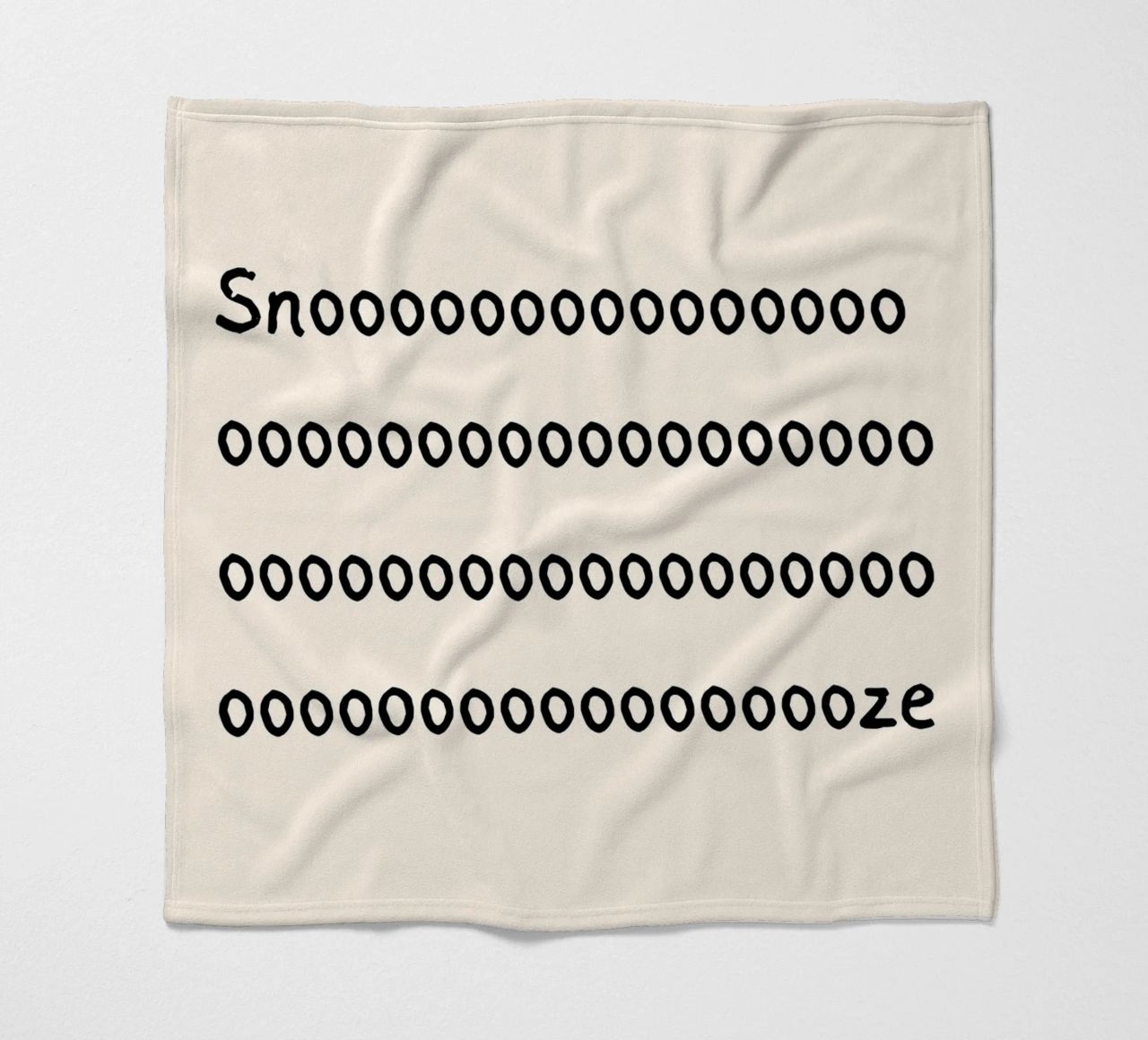 Snooze | Sleepy Vibes Typography Print coperta in pile da PrintCessStudio