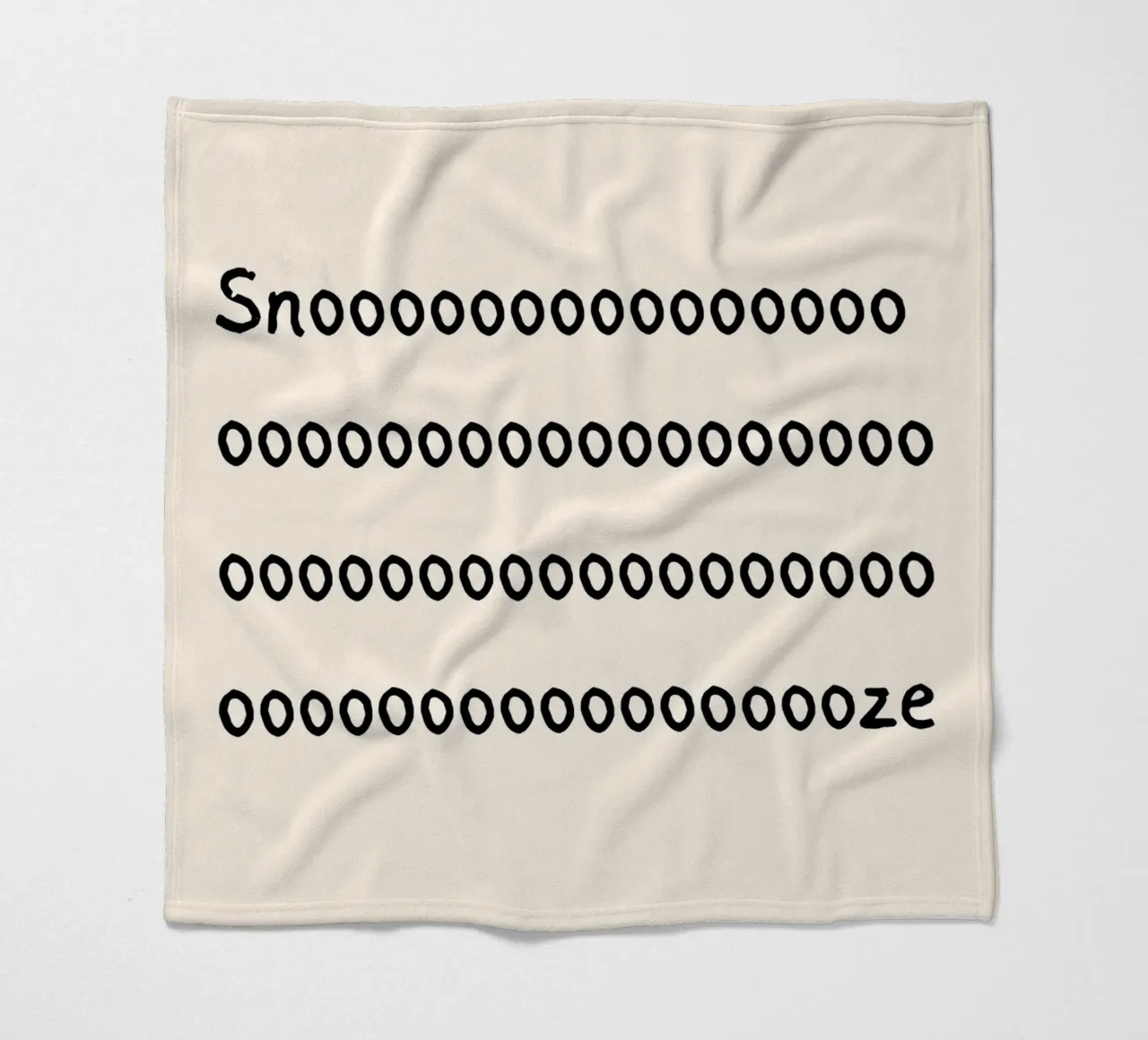 Snooze | Sleepy Vibes Typography Print coperta in pile da PrintCessStudio