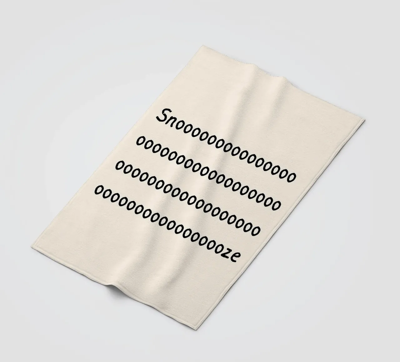 Snooze | Sleepy Vibes Typography Print fleece blanket by PrintCessStudio