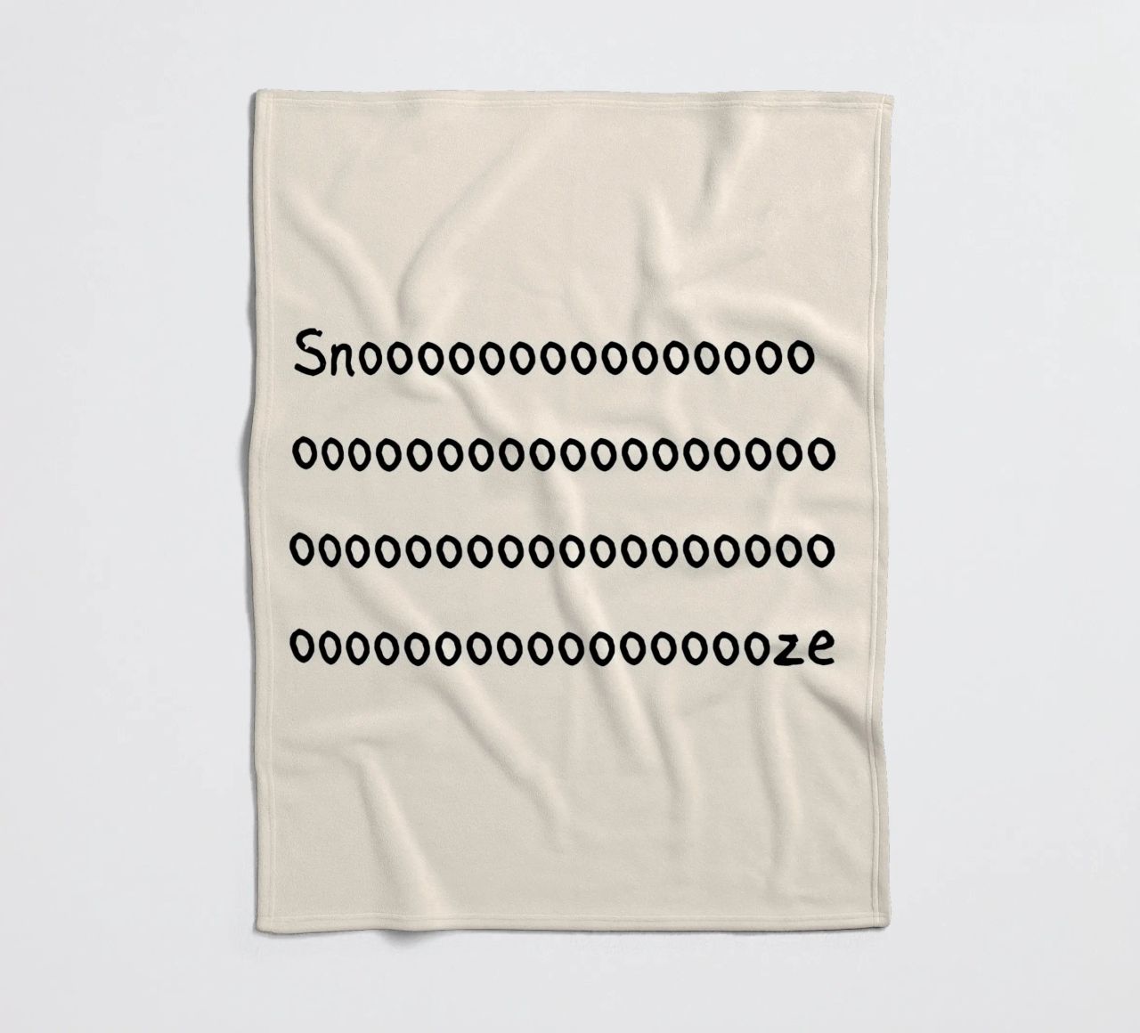Snooze | Sleepy Vibes Typography Print coperta in pile da PrintCessStudio