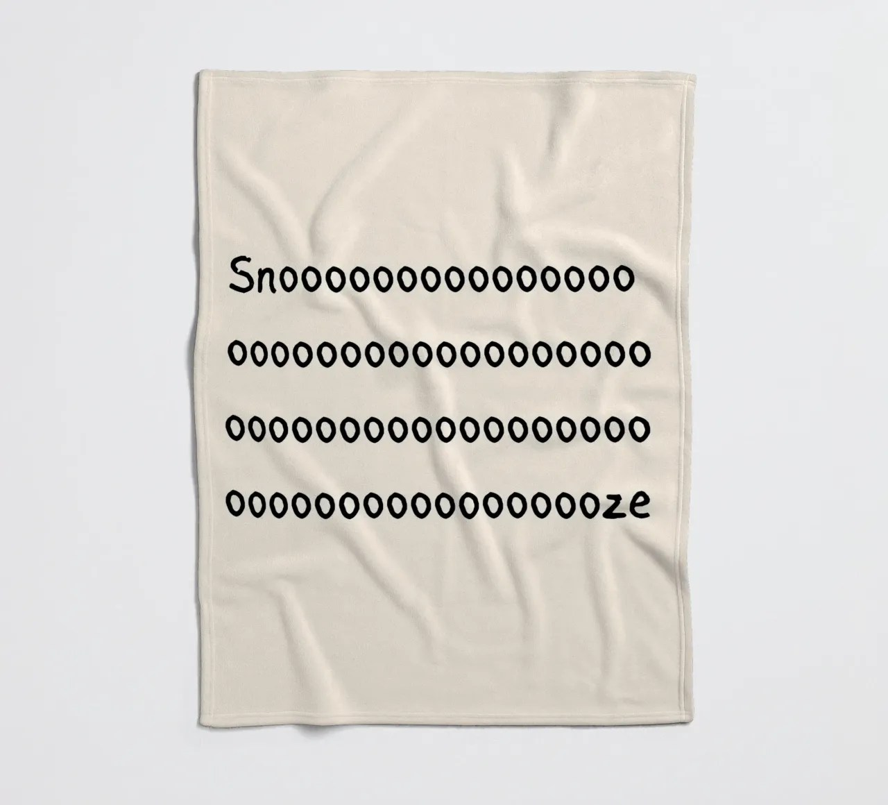 Snooze | Sleepy Vibes Typography Print coperta in pile da PrintCessStudio